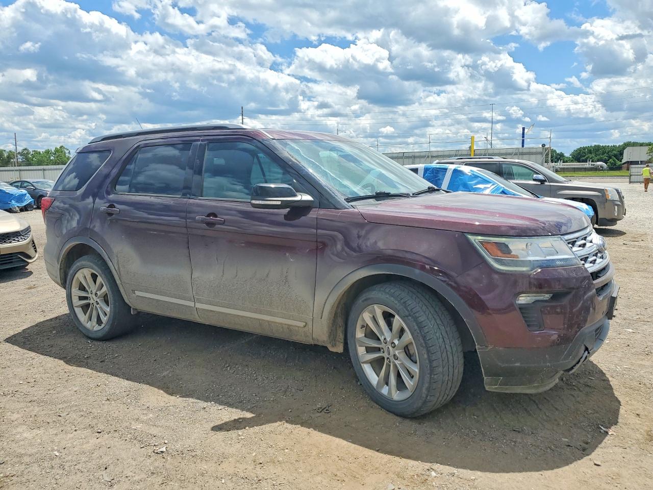 2018 Ford Explorer Xlt Burgundy vin: 1FM5K8D82JGC24521