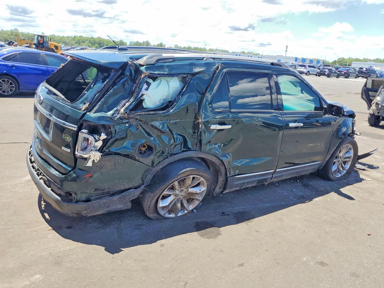 2013 Ford Explorer Xlt Green vin: 1FM5K8D83DGA37275