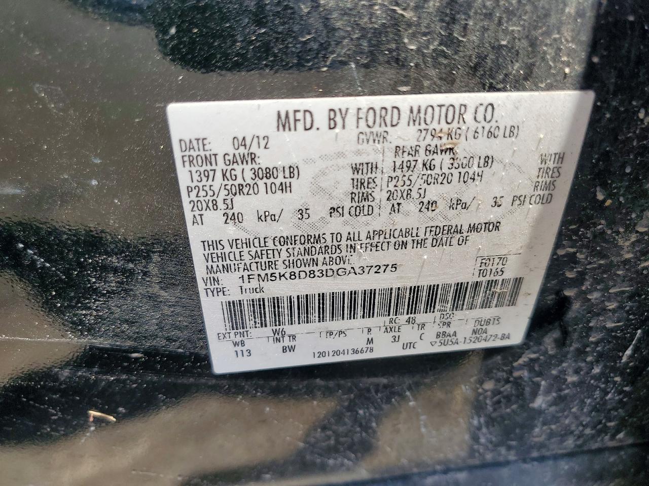 2013 Ford Explorer Xlt Green vin: 1FM5K8D83DGA37275