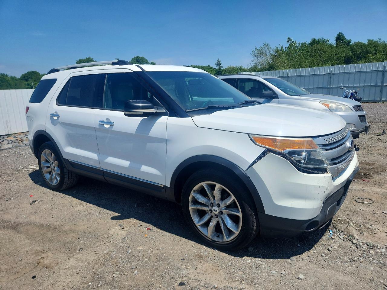 2013 Ford Explorer Xlt White vin: 1FM5K8D83DGA64797