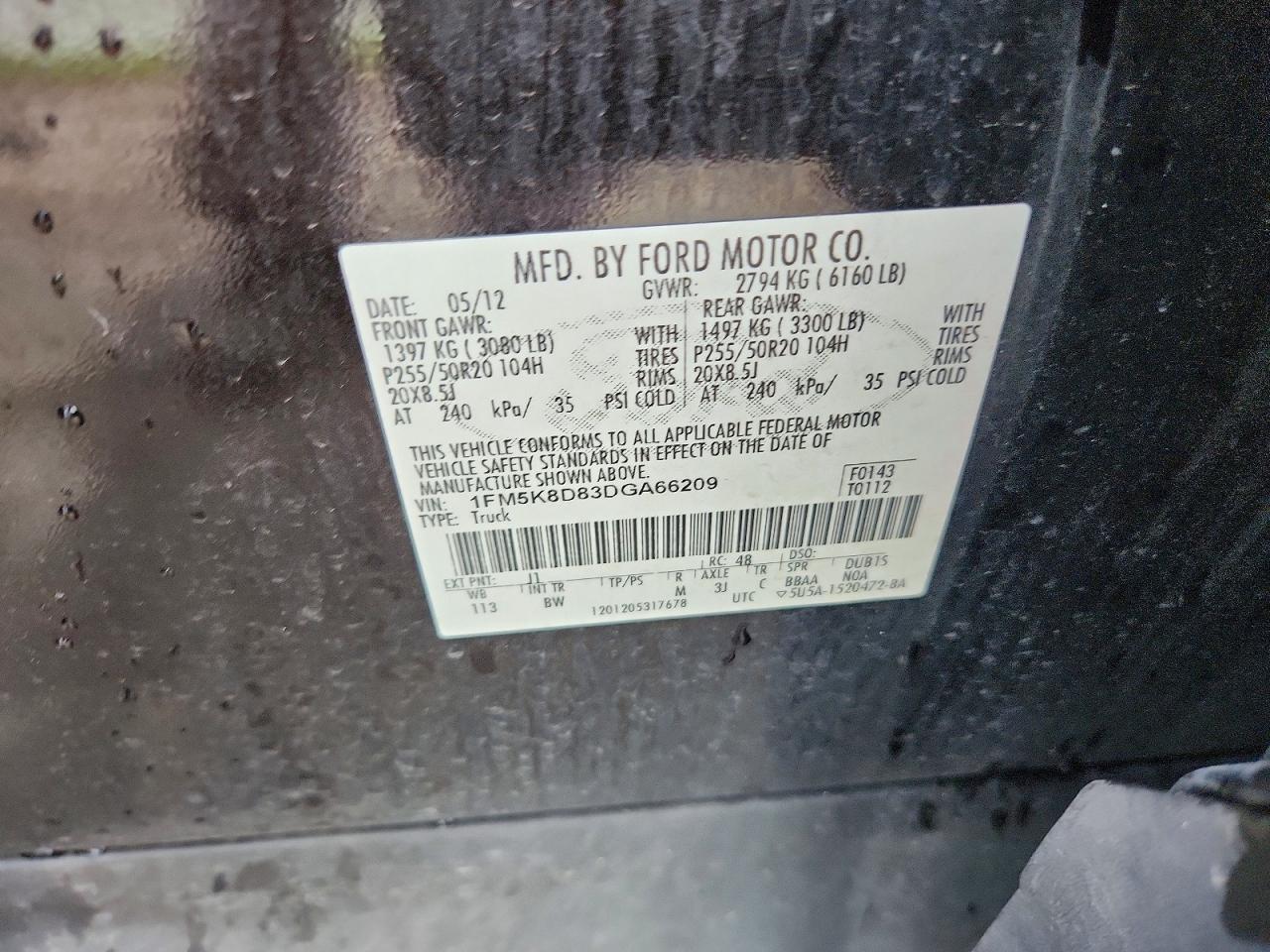 2013 Ford Explorer Xlt Black vin: 1FM5K8D83DGA66209