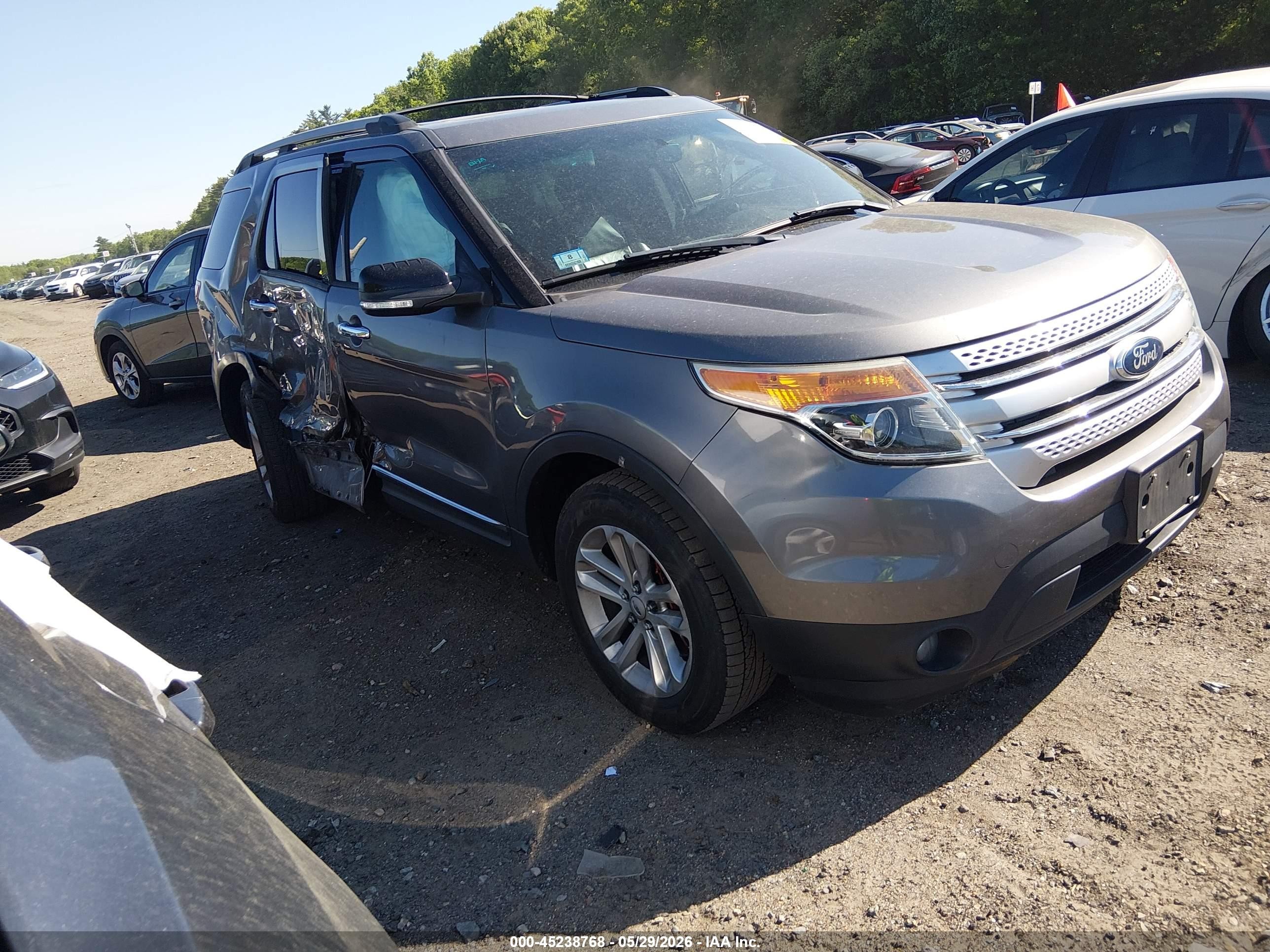 2013 Ford Explorer Xlt Gray vin: 1FM5K8D83DGC37282