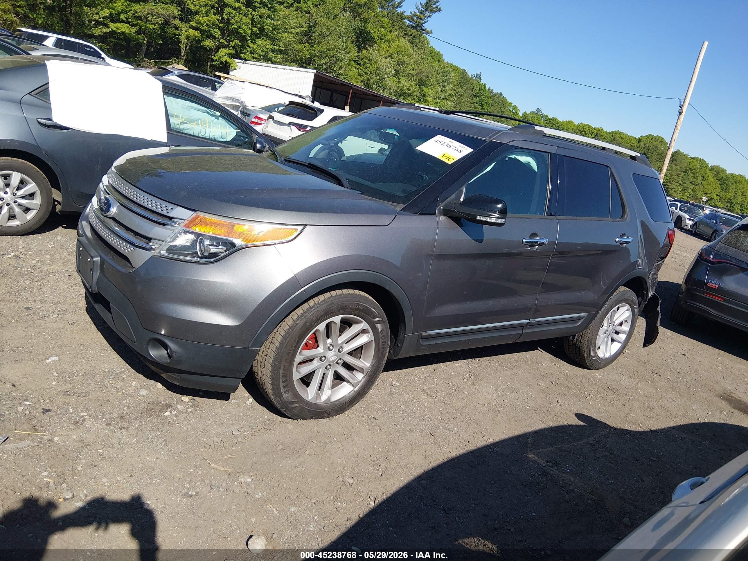 2013 Ford Explorer Xlt Gray vin: 1FM5K8D83DGC37282