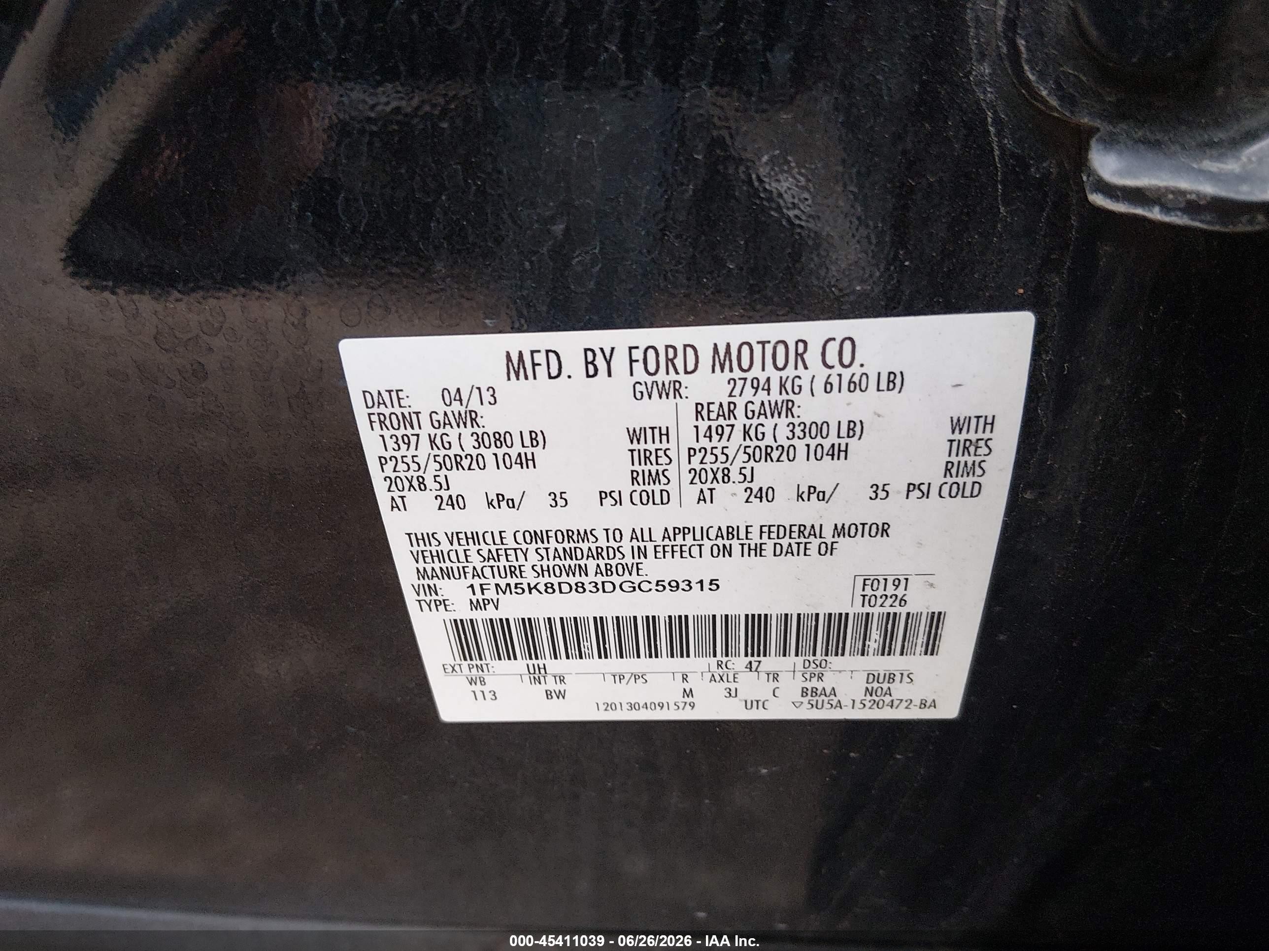 2013 Ford Explorer Xlt Black vin: 1FM5K8D83DGC59315