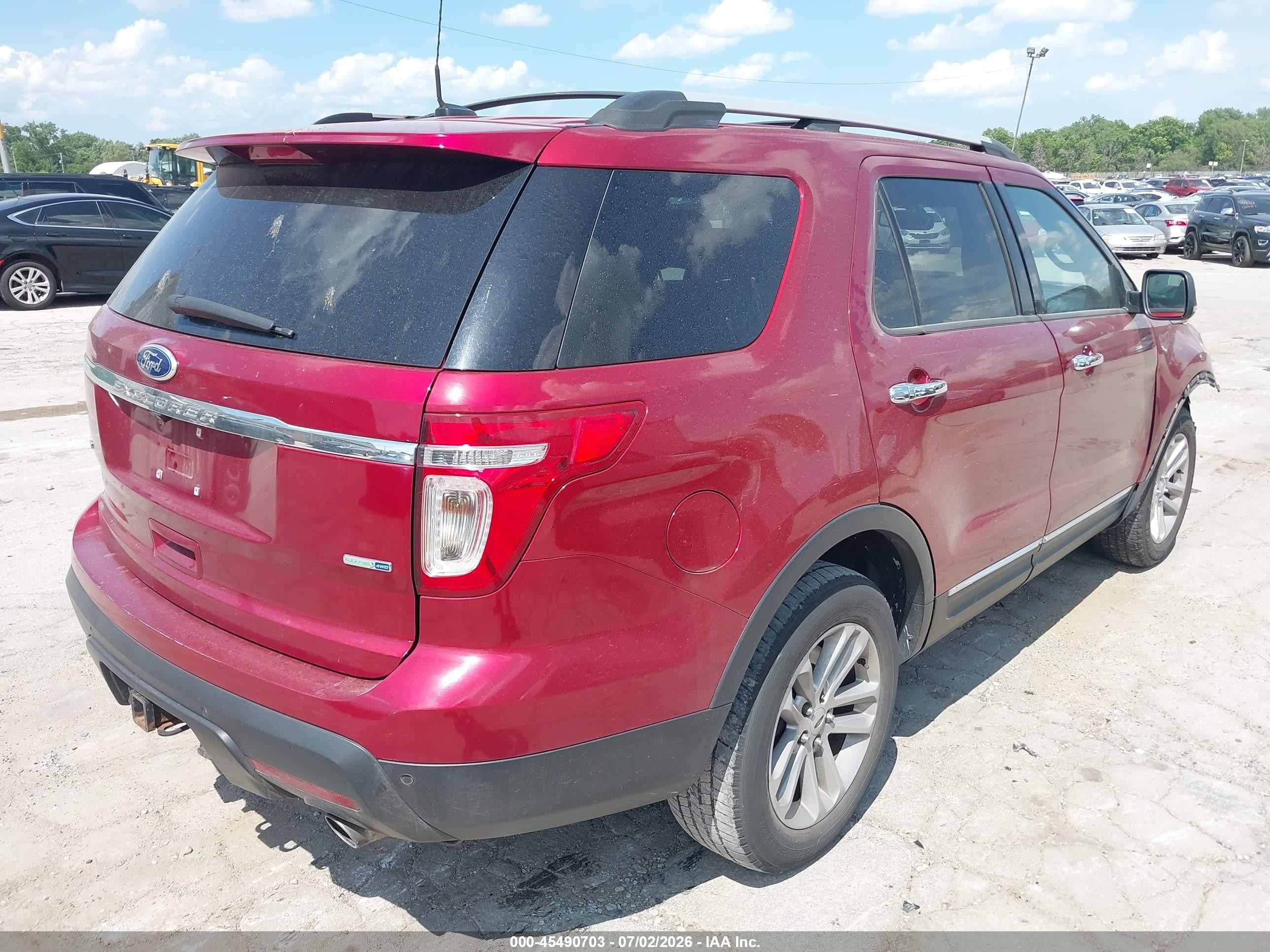 2014 Ford Explorer Xlt Red vin: 1FM5K8D83EGA09803
