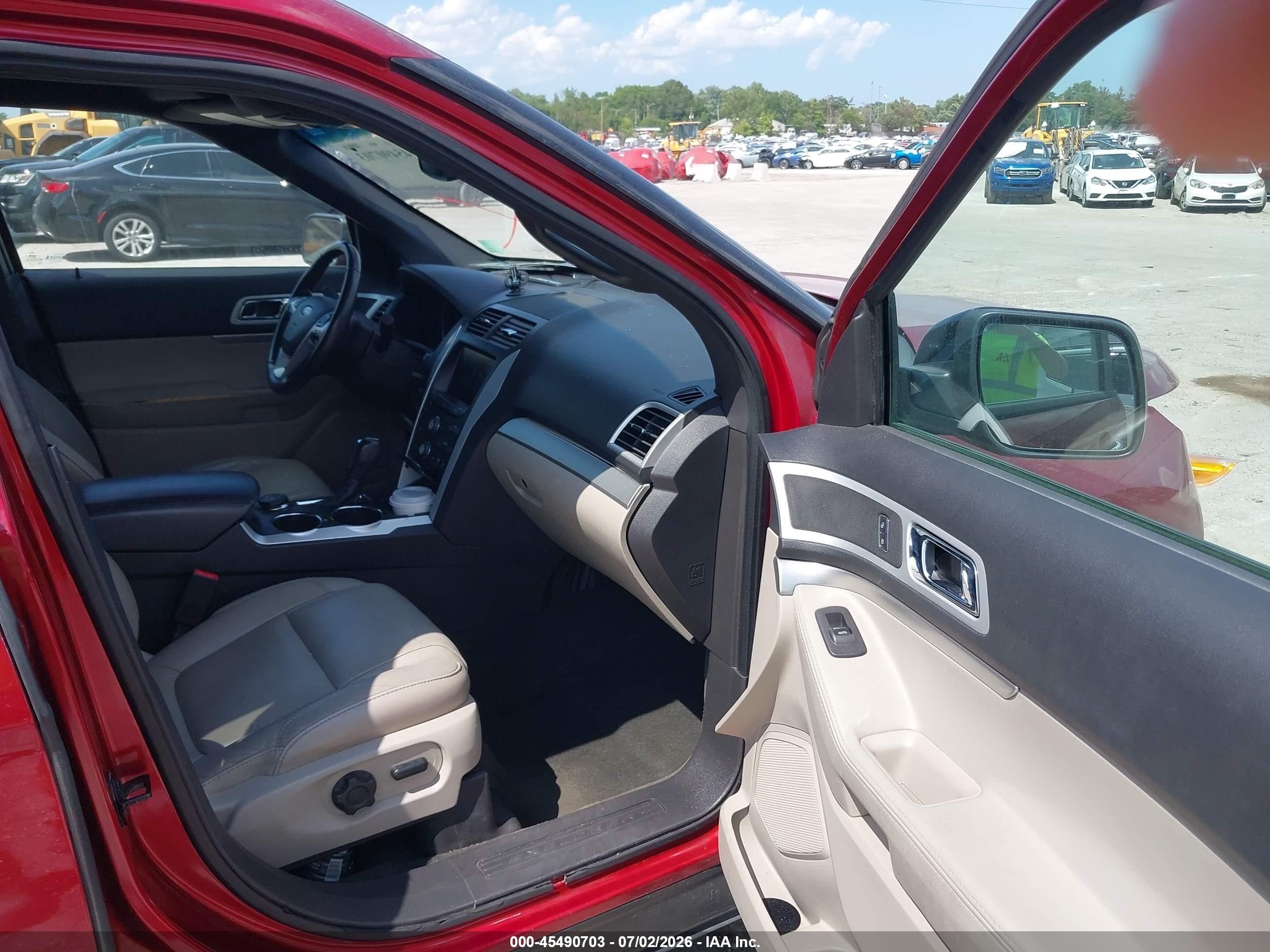 2014 Ford Explorer Xlt Red vin: 1FM5K8D83EGA09803