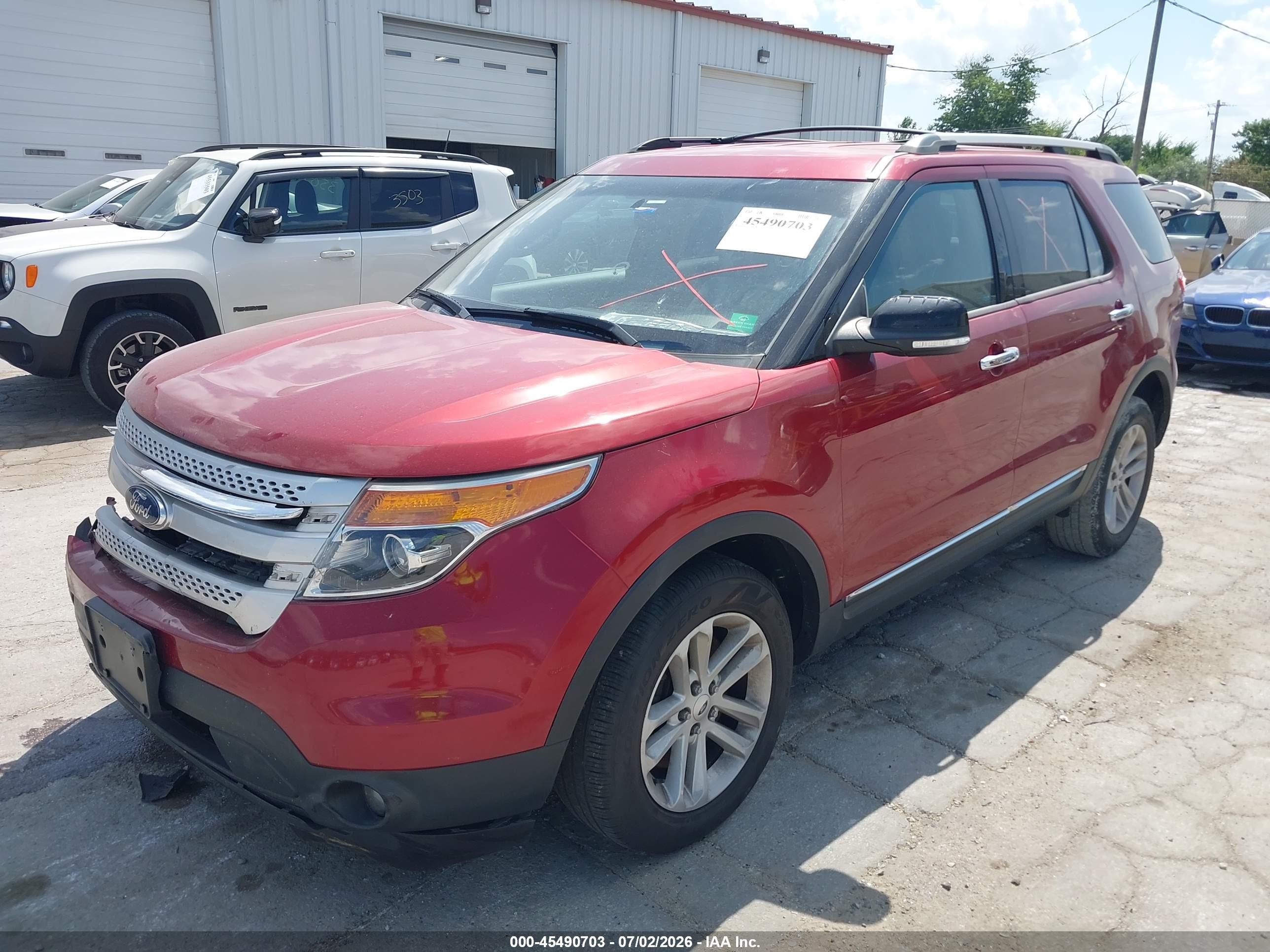 2014 Ford Explorer Xlt Red vin: 1FM5K8D83EGA09803