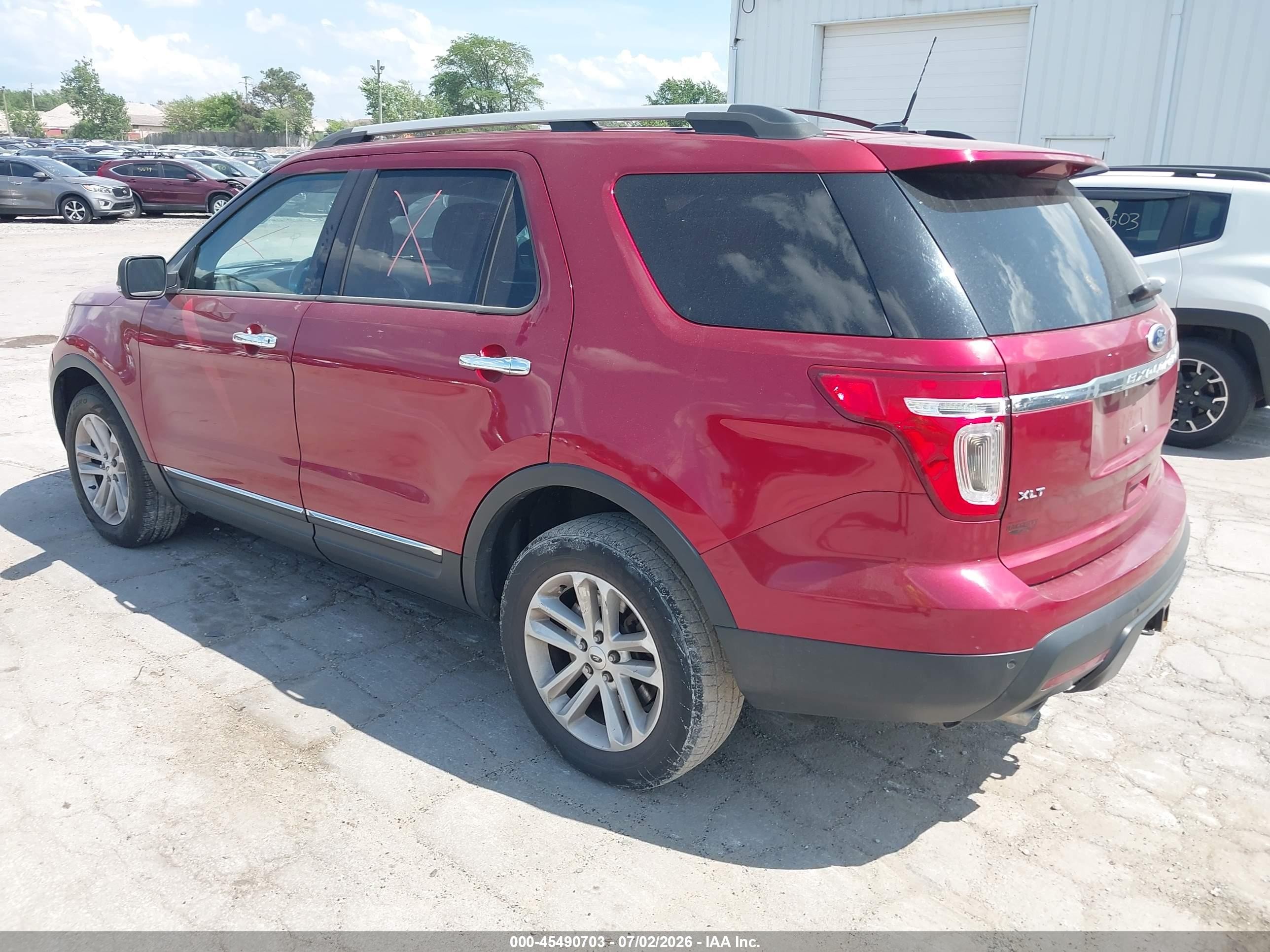 2014 Ford Explorer Xlt Red vin: 1FM5K8D83EGA09803