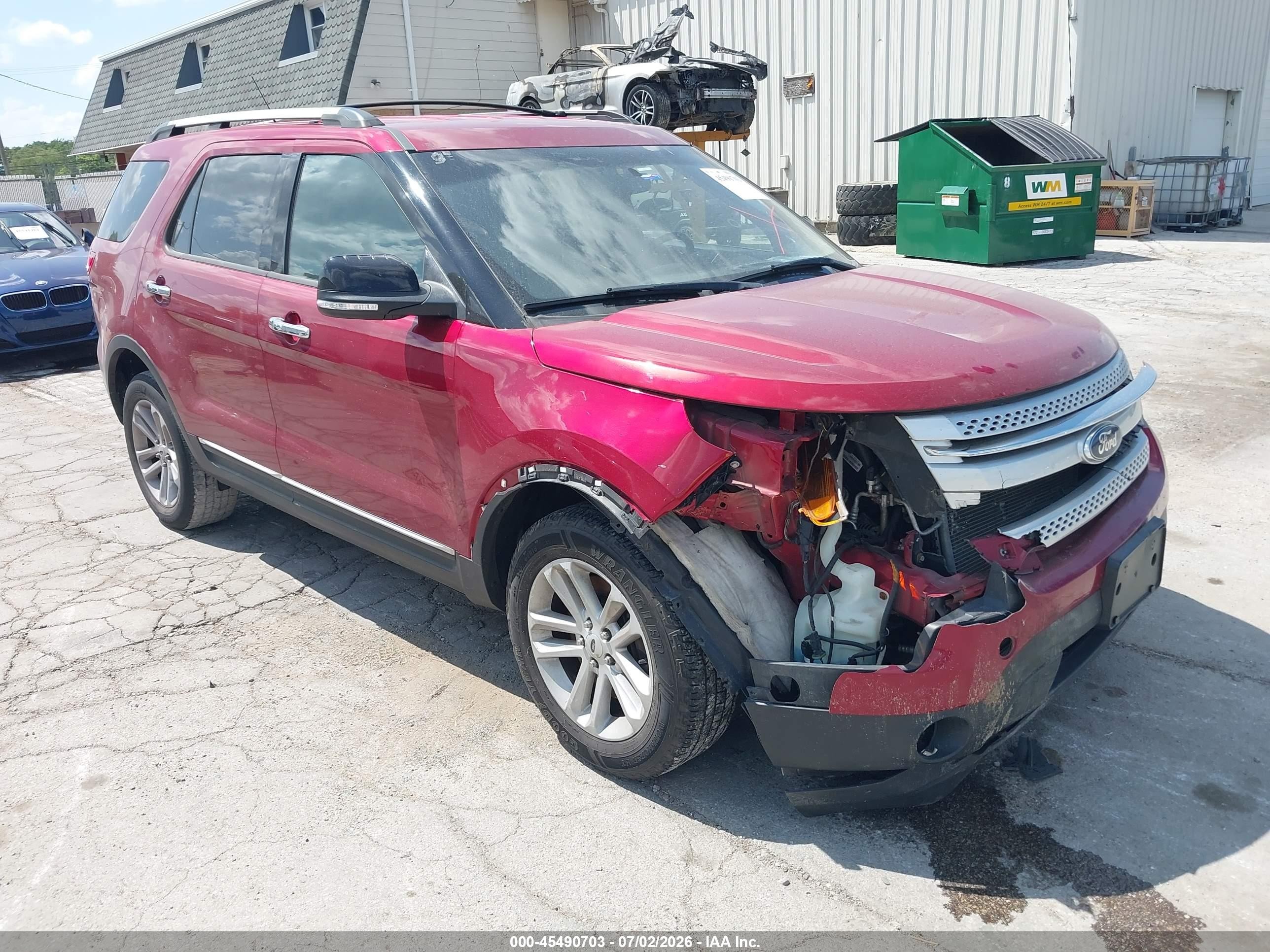 2014 Ford Explorer Xlt Red vin: 1FM5K8D83EGA09803