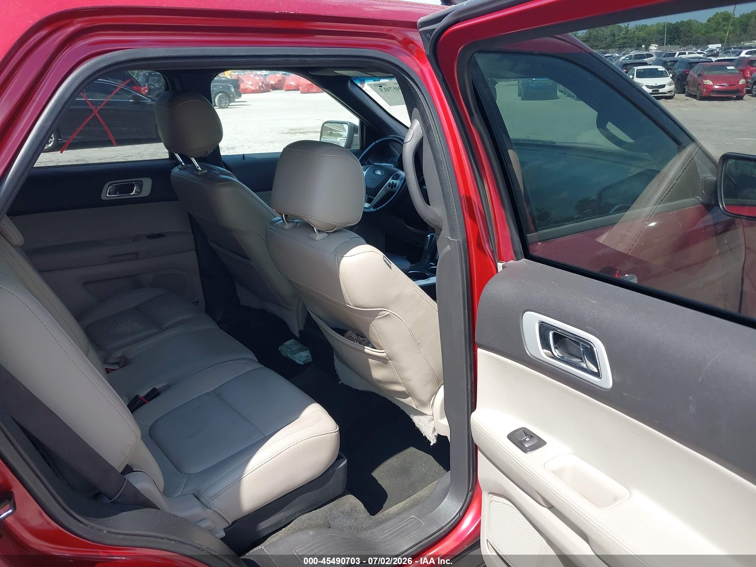 2014 Ford Explorer Xlt Red vin: 1FM5K8D83EGA09803