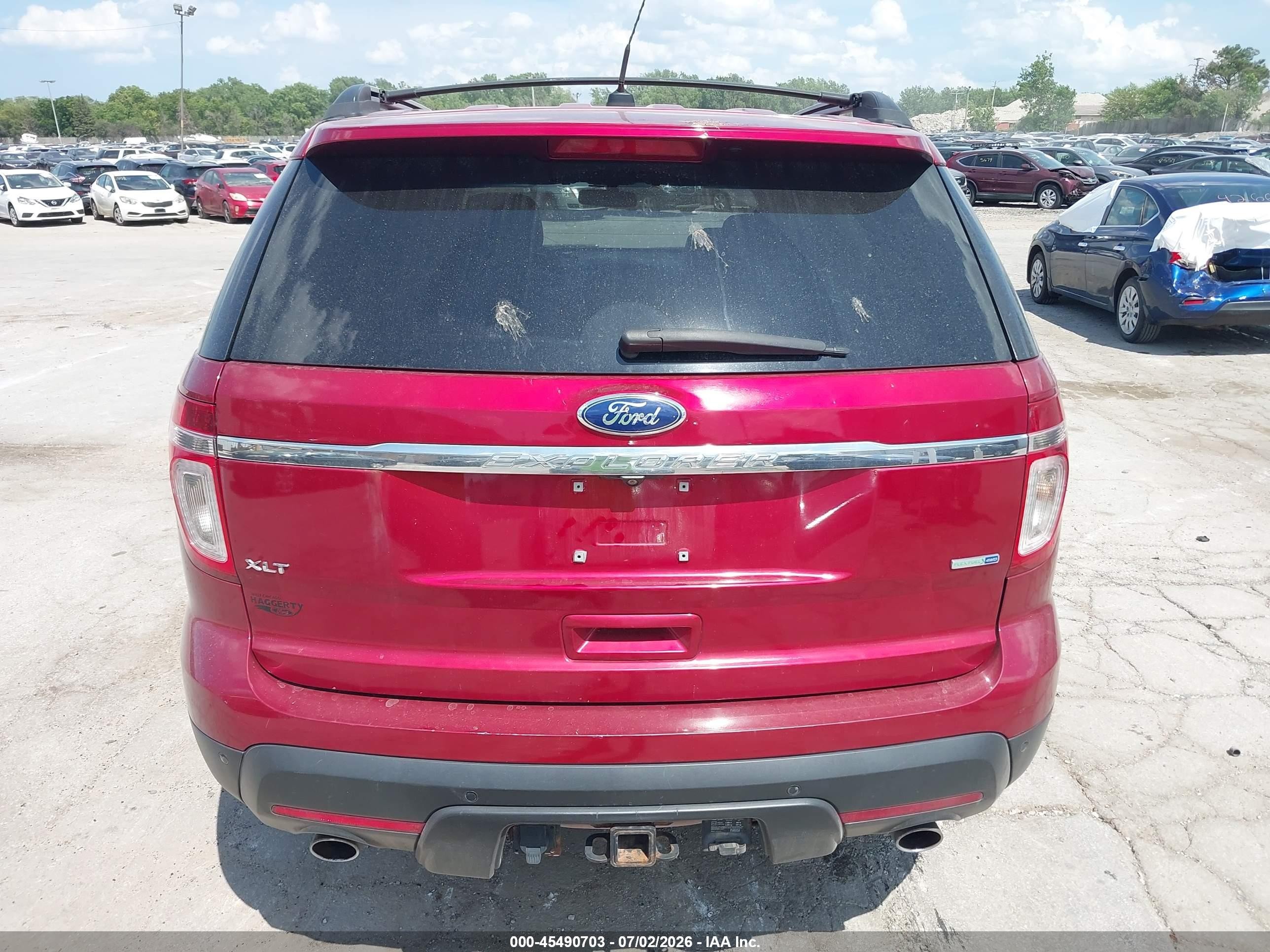 2014 Ford Explorer Xlt Red vin: 1FM5K8D83EGA09803