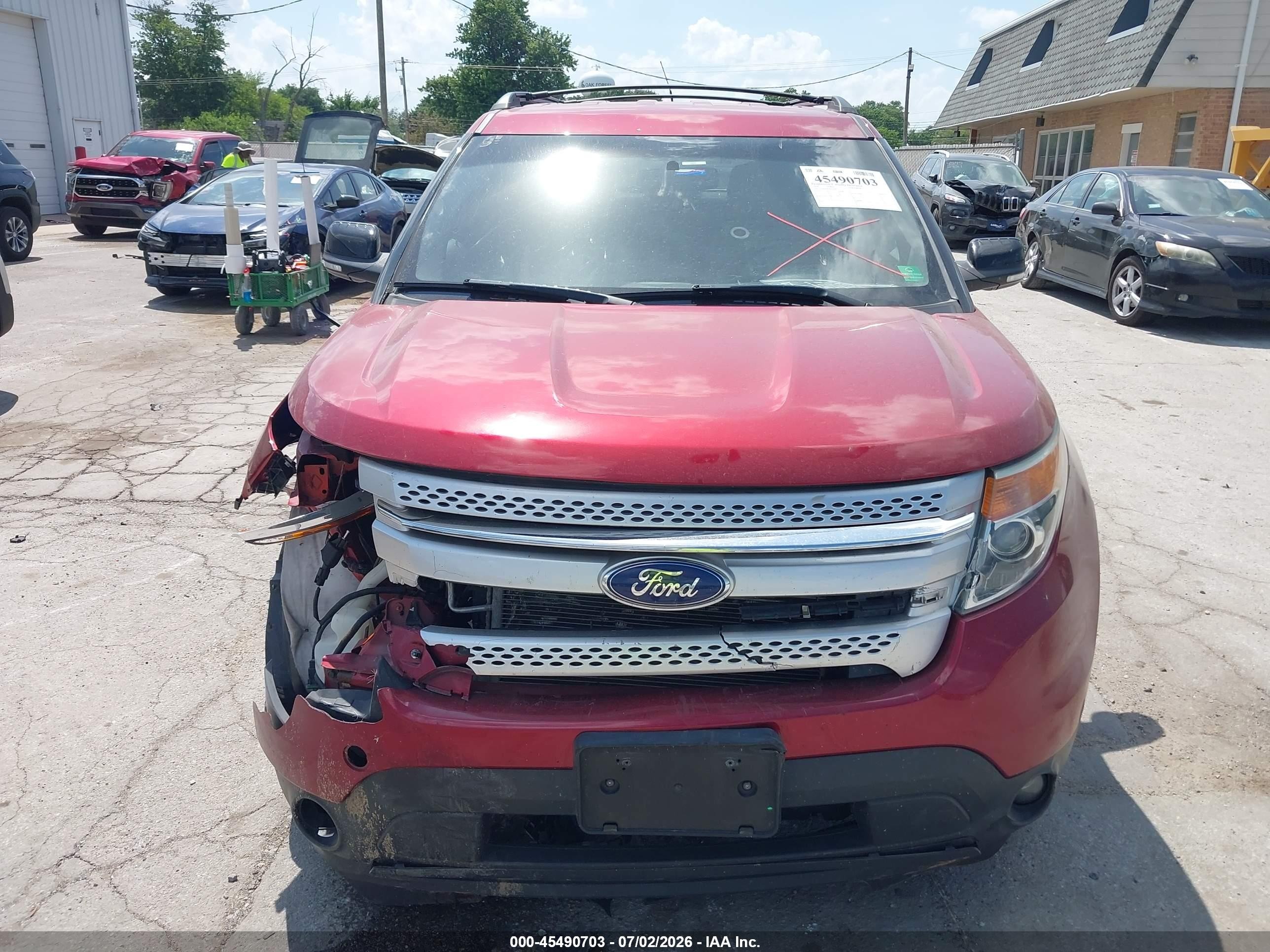 2014 Ford Explorer Xlt Red vin: 1FM5K8D83EGA09803