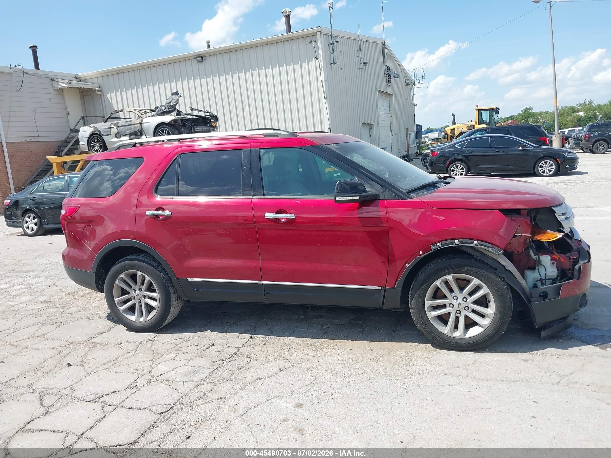 2014 Ford Explorer Xlt Red vin: 1FM5K8D83EGA09803