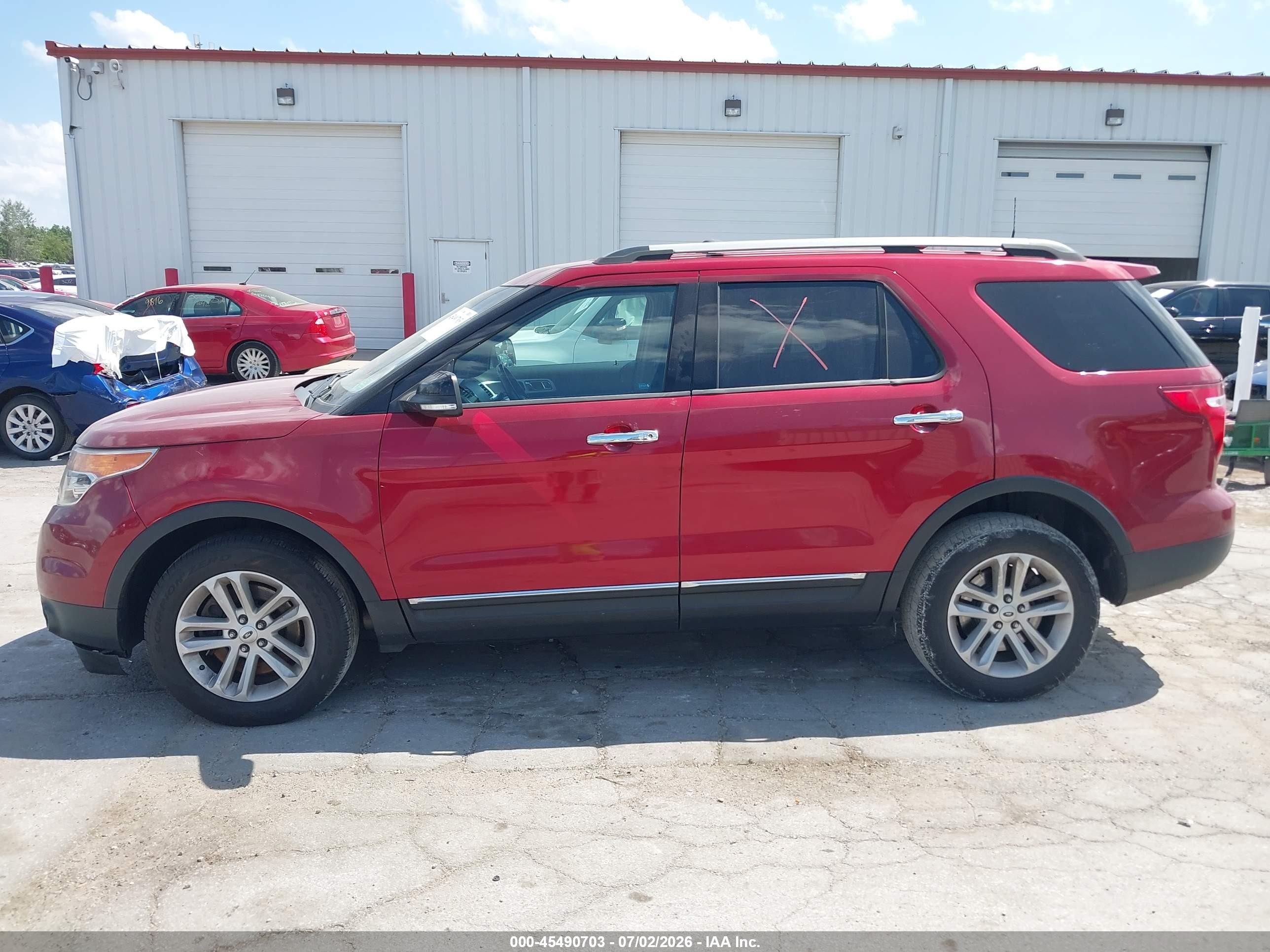 2014 Ford Explorer Xlt Red vin: 1FM5K8D83EGA09803