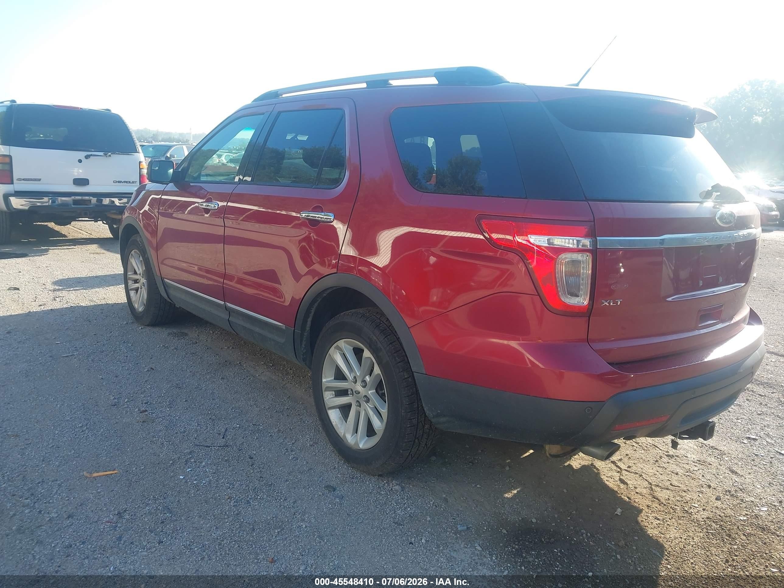 2014 Ford Explorer Xlt Red vin: 1FM5K8D83EGC23142
