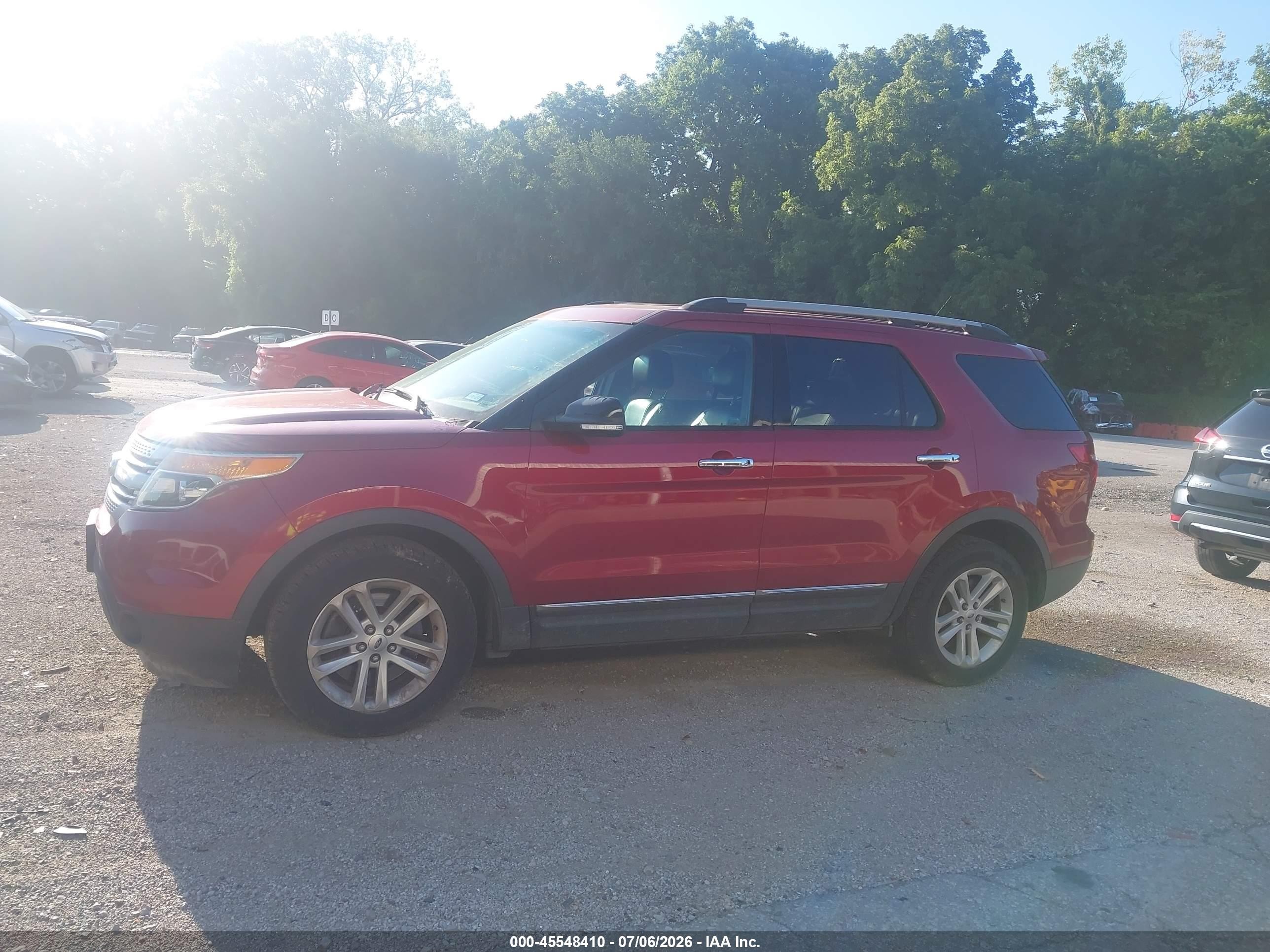 2014 Ford Explorer Xlt Red vin: 1FM5K8D83EGC23142