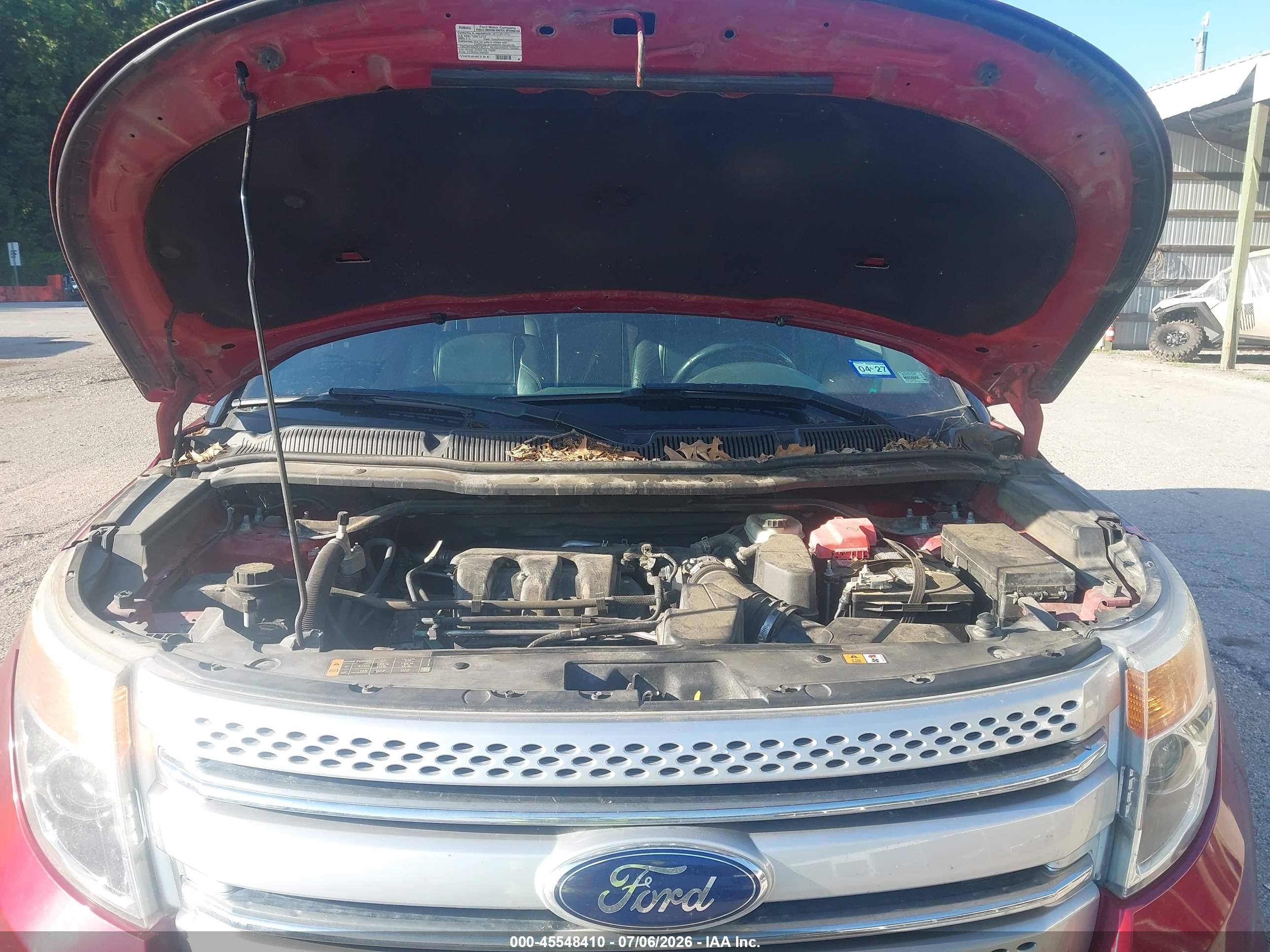 2014 Ford Explorer Xlt Red vin: 1FM5K8D83EGC23142