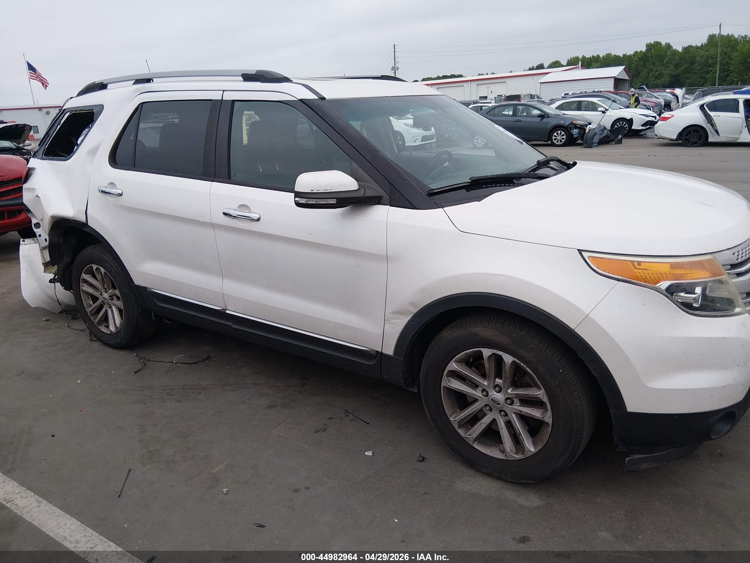 2015 Ford Explorer Xlt White vin: 1FM5K8D83FGA50126