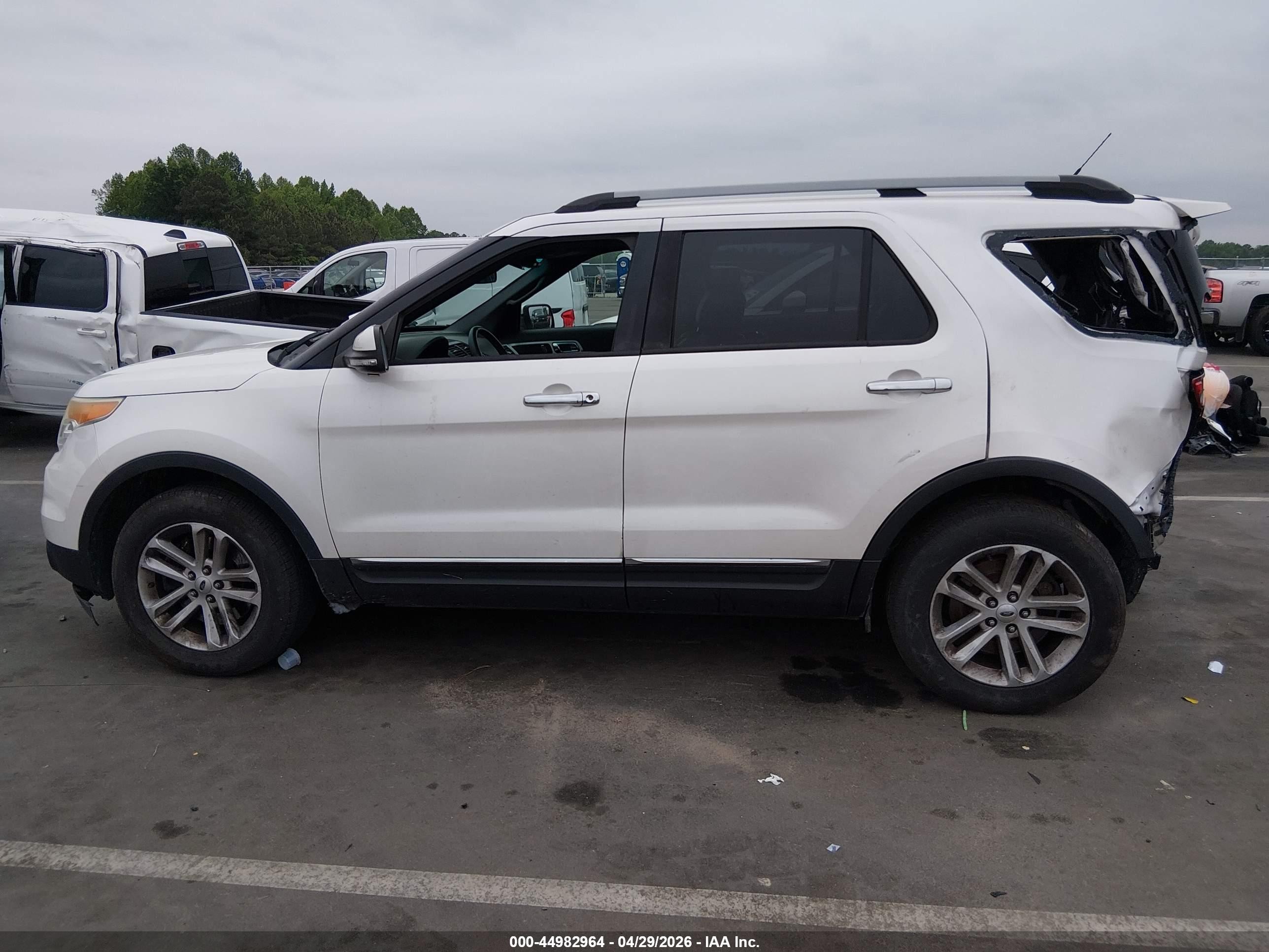 2015 Ford Explorer Xlt White vin: 1FM5K8D83FGA50126
