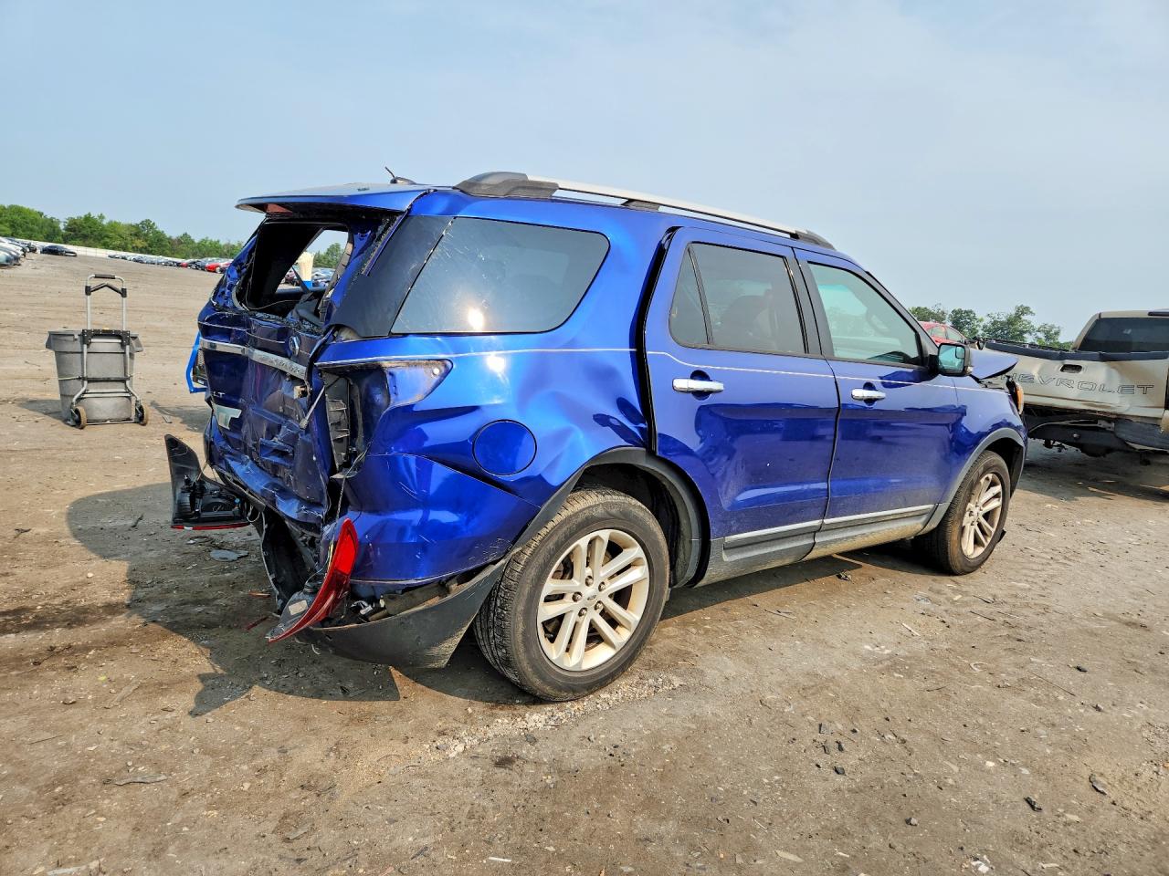 2015 Ford Explorer Xlt Blue vin: 1FM5K8D83FGA50370