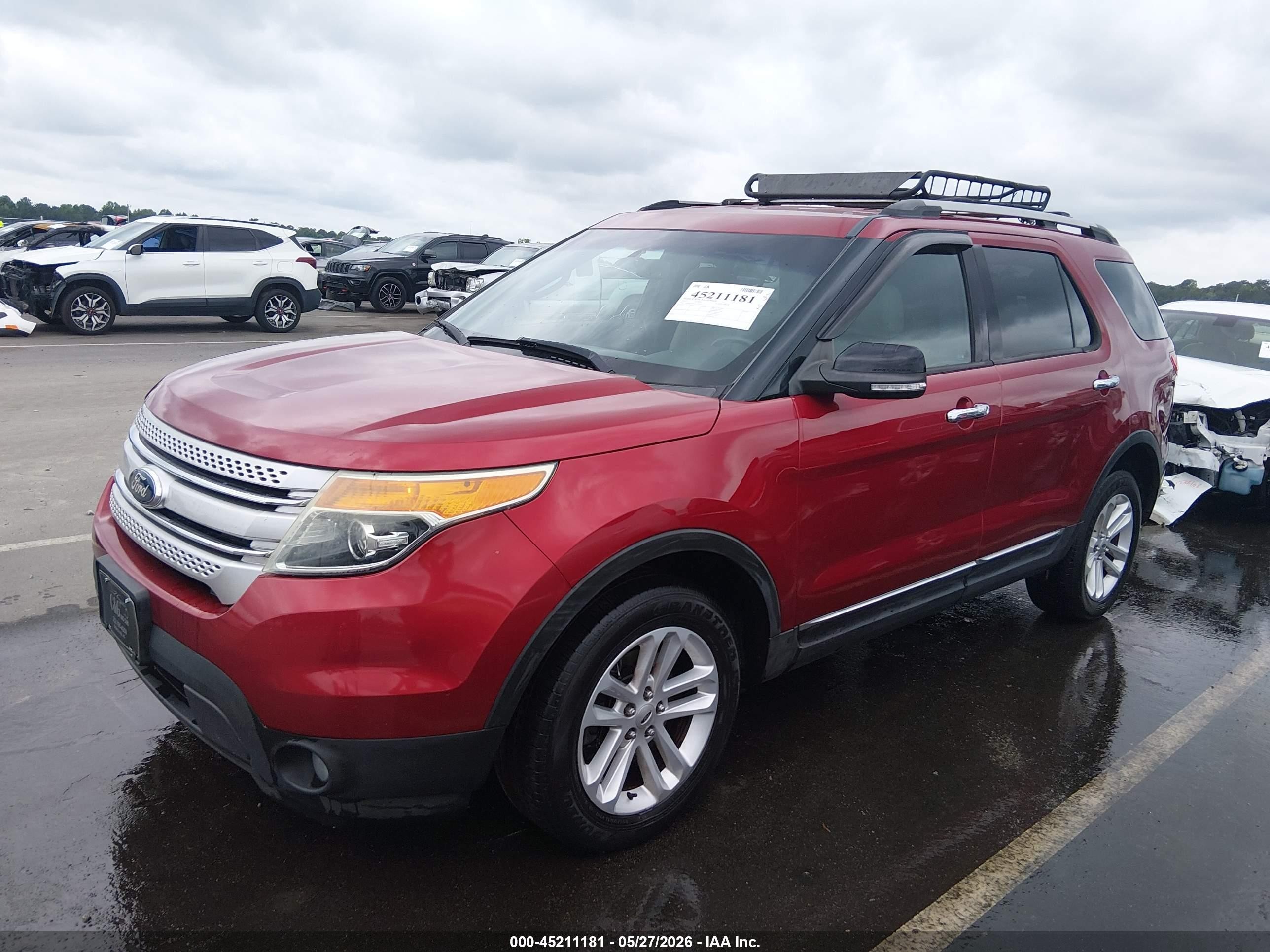 2015 Ford Explorer Xlt Red vin: 1FM5K8D83FGA52121