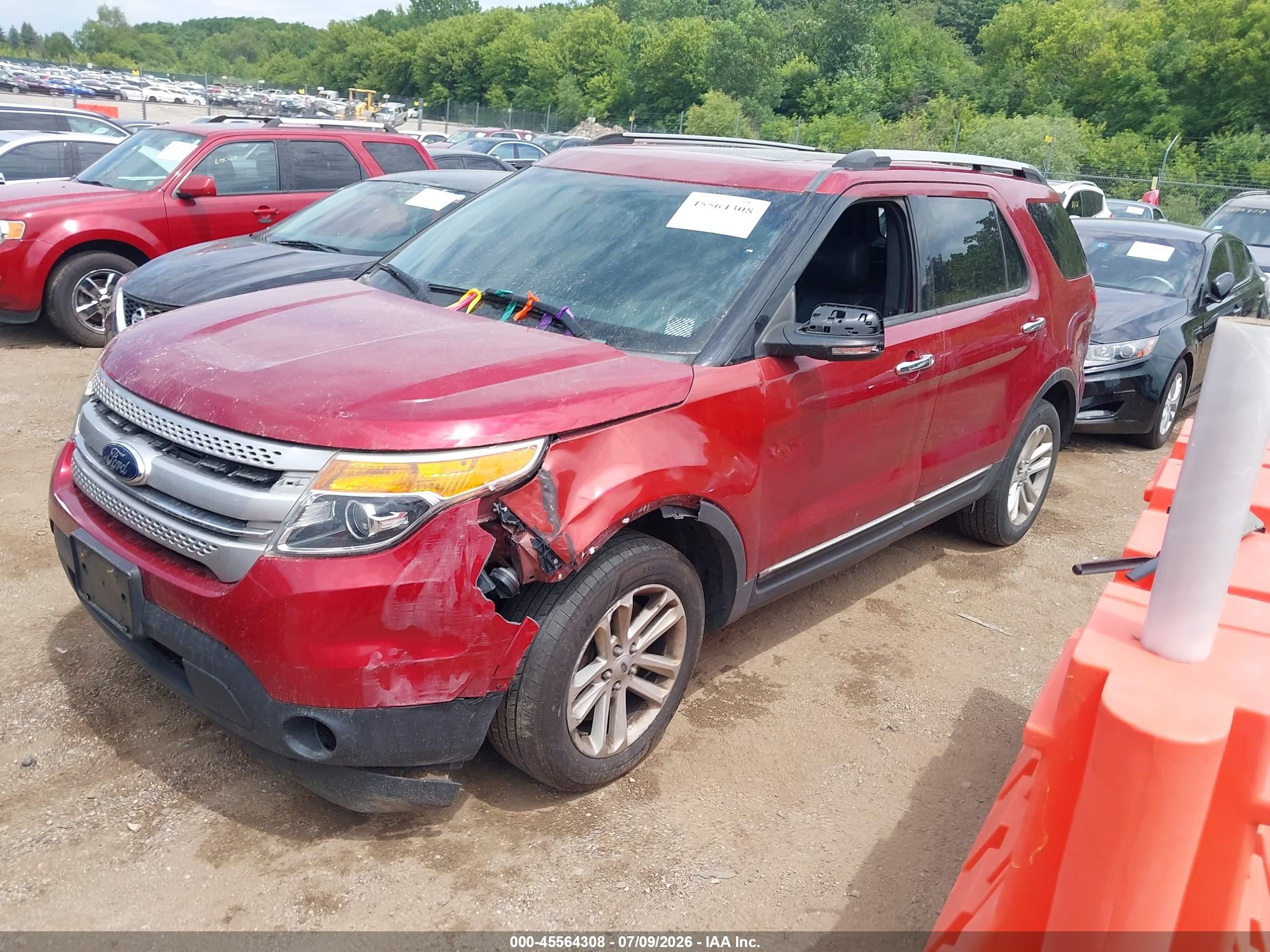2015 Ford Explorer Xlt Red vin: 1FM5K8D83FGB15184