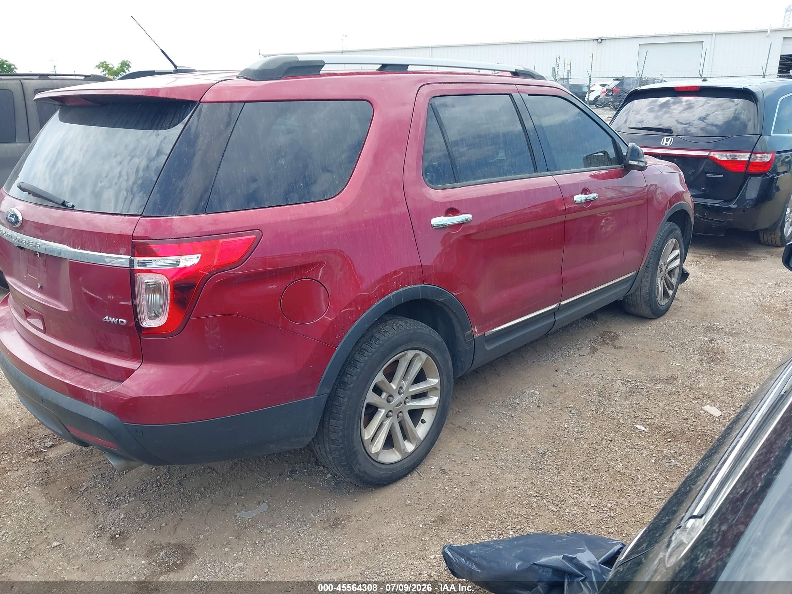 2015 Ford Explorer Xlt Red vin: 1FM5K8D83FGB15184