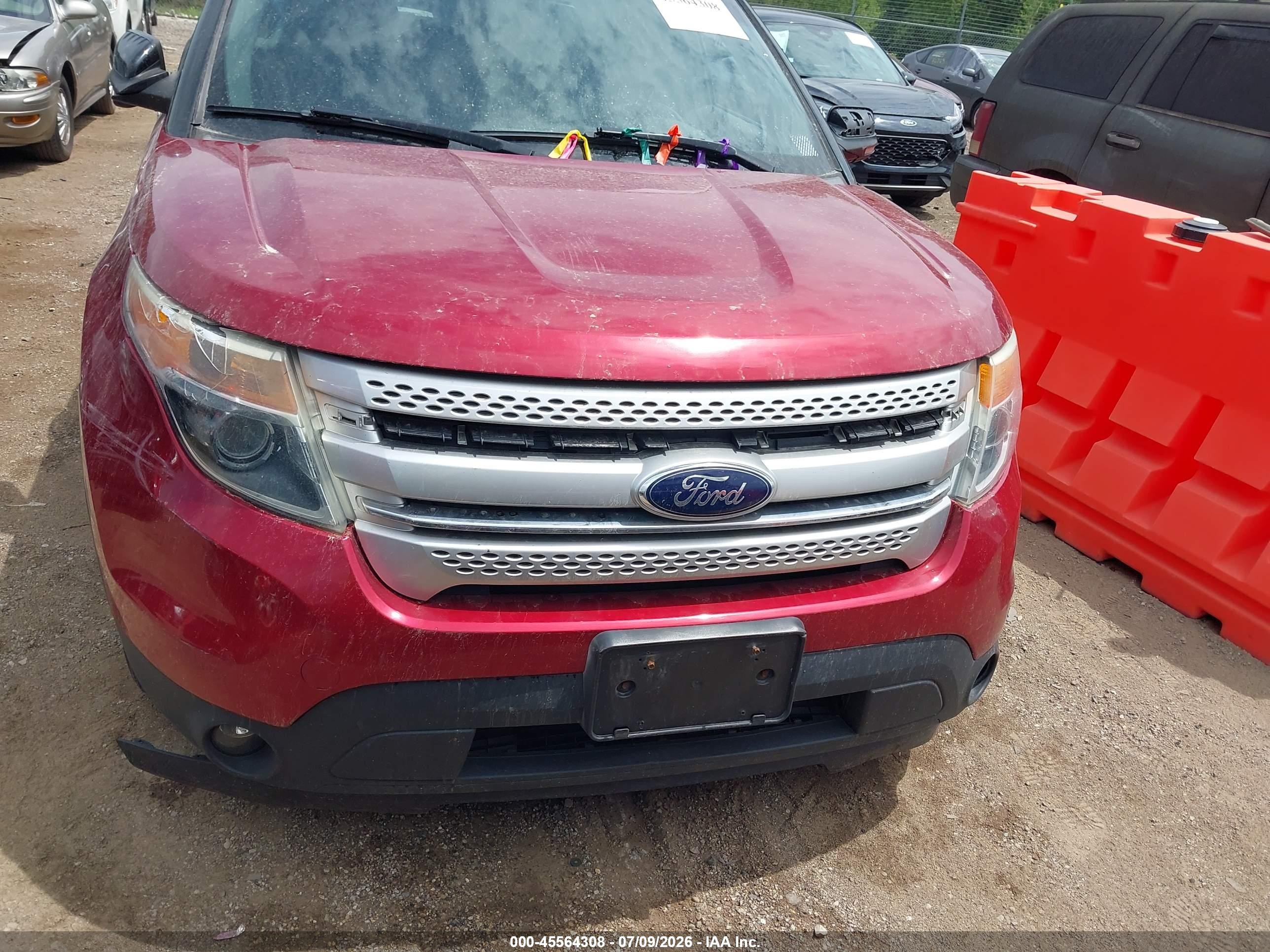 2015 Ford Explorer Xlt Red vin: 1FM5K8D83FGB15184