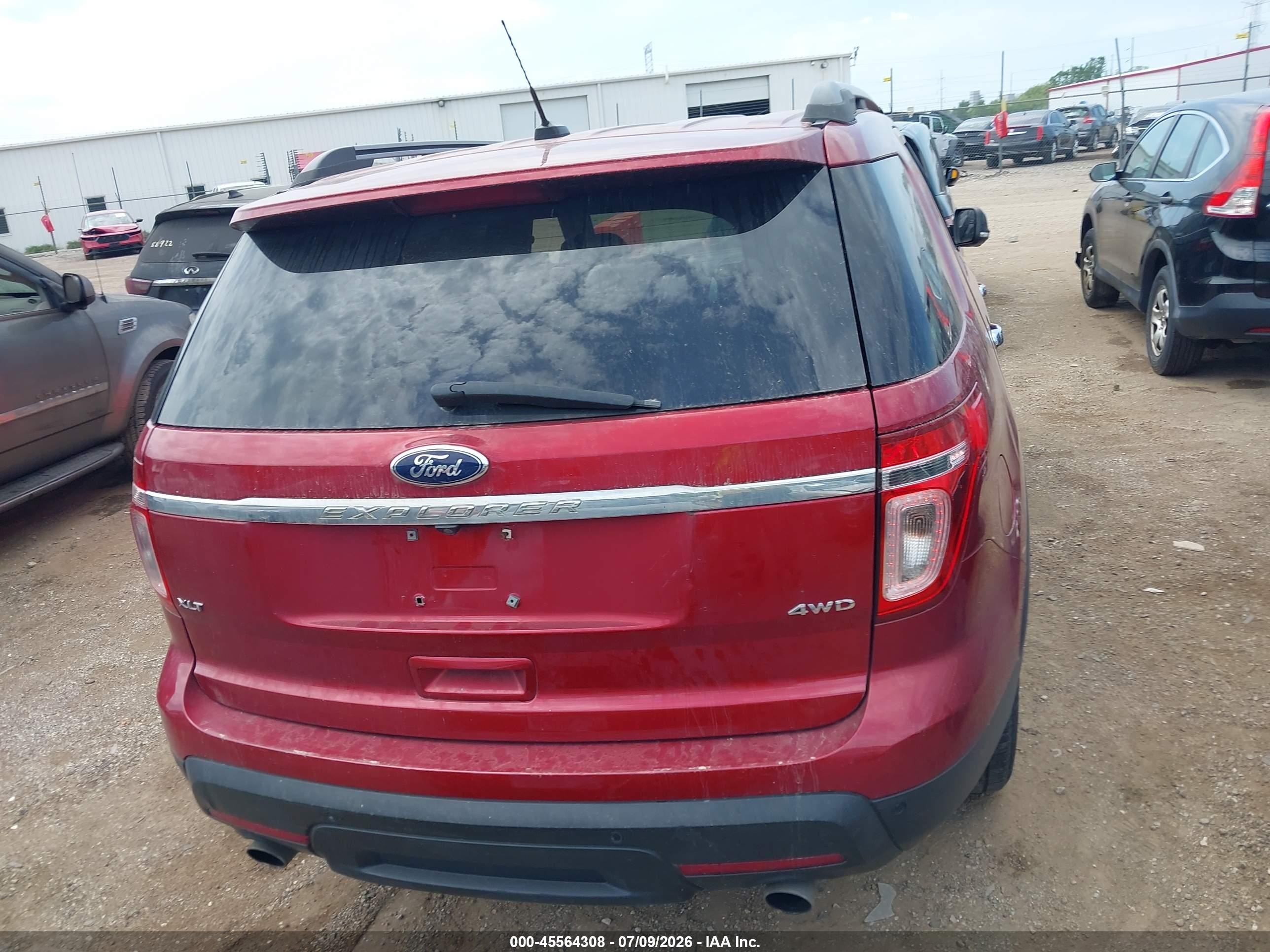 2015 Ford Explorer Xlt Red vin: 1FM5K8D83FGB15184