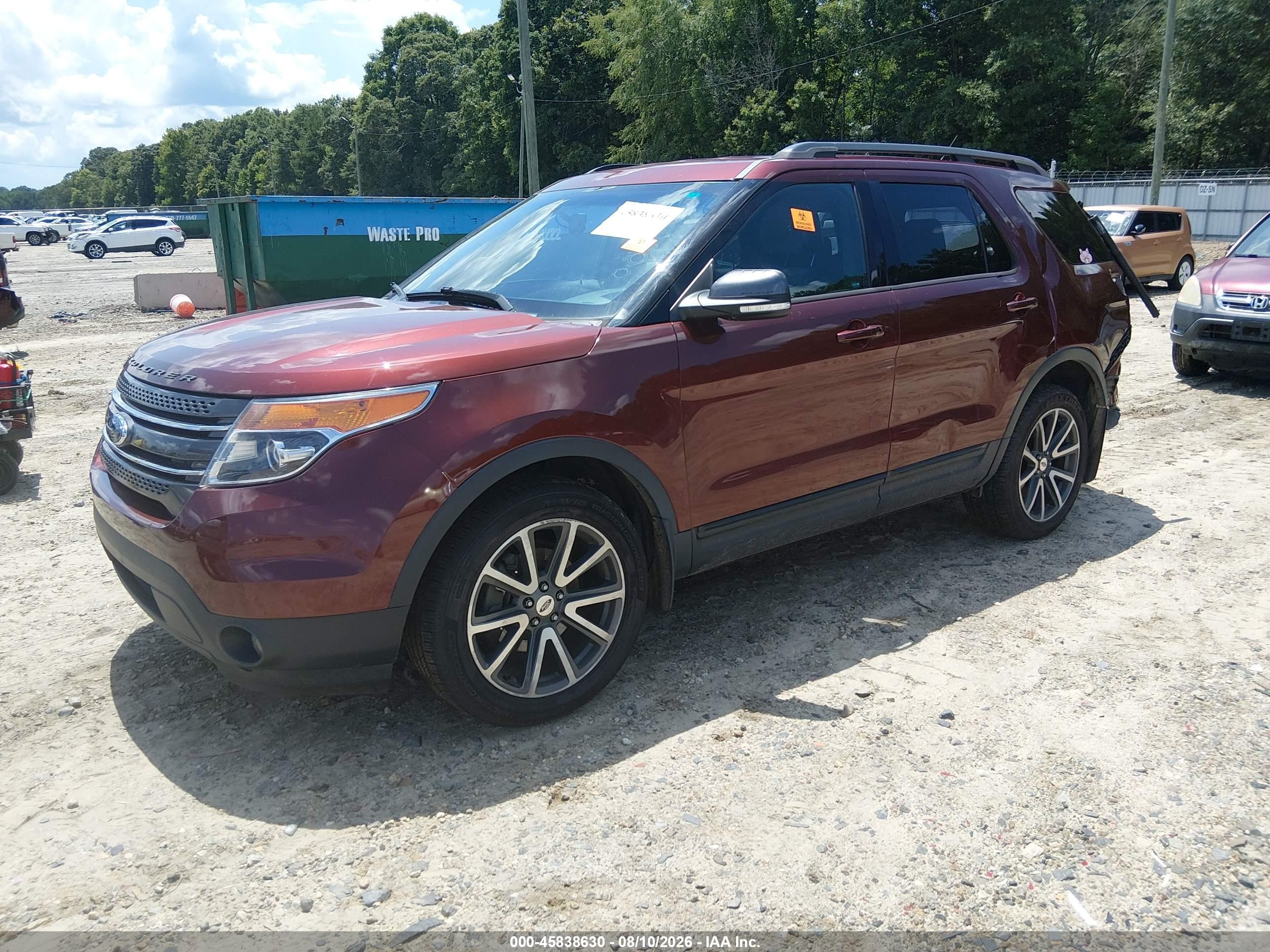 2015 Ford Explorer Xlt Red vin: 1FM5K8D83FGB17727