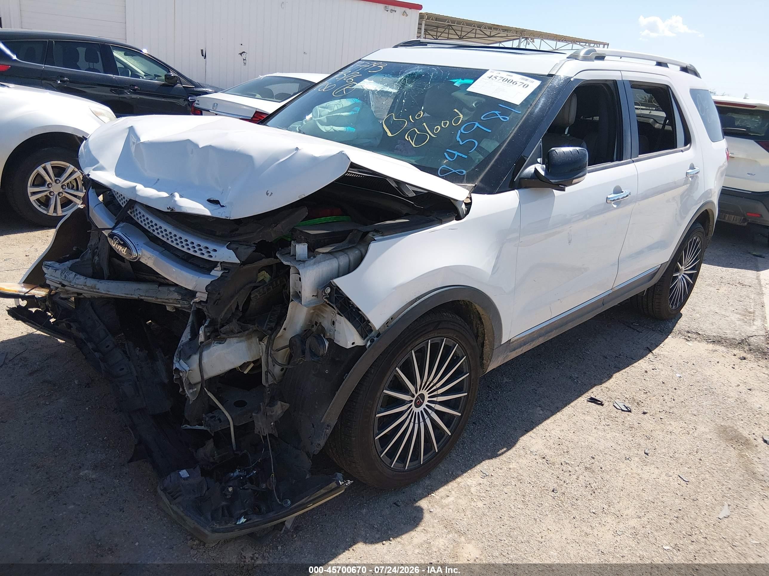 2015 Ford Explorer Xlt White vin: 1FM5K8D83FGB45981