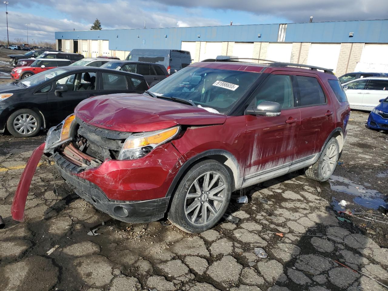 2015 Ford Explorer Xlt Red vin: 1FM5K8D83FGB88913