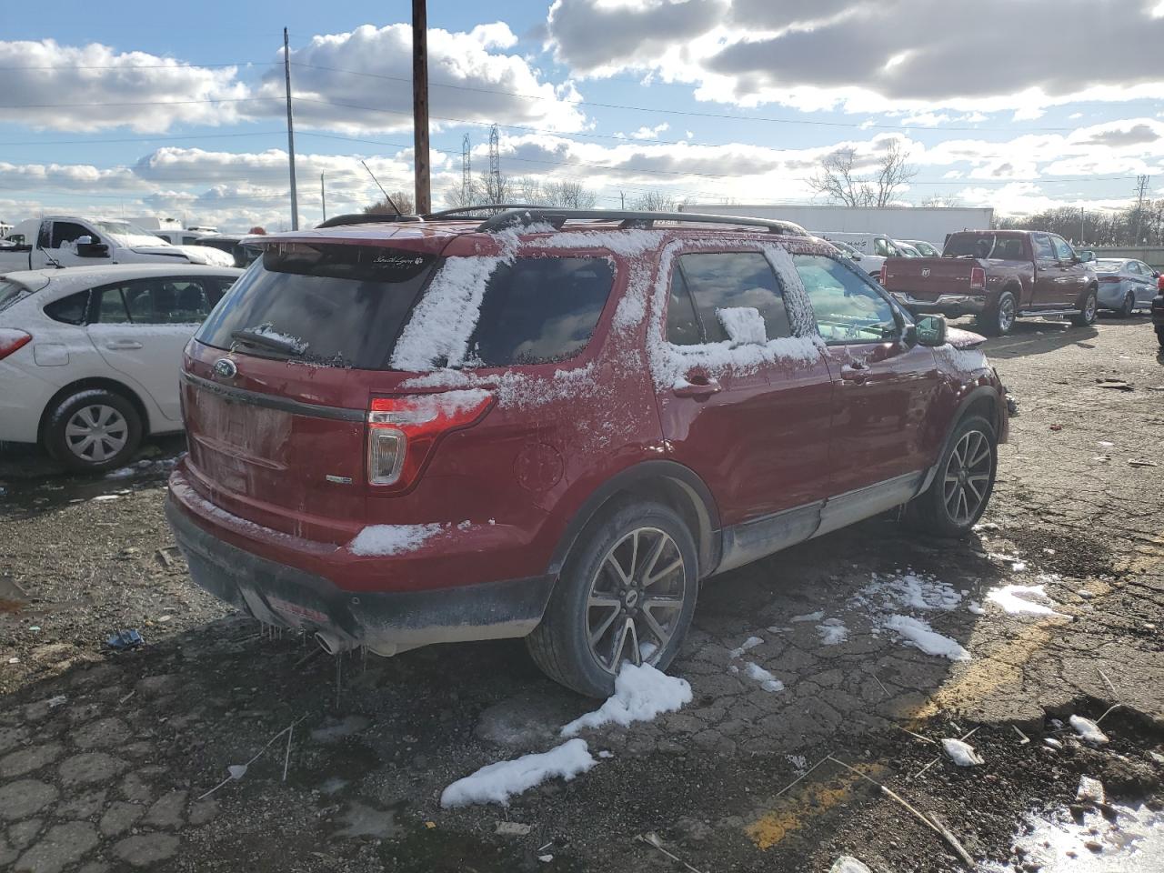 2015 Ford Explorer Xlt Red vin: 1FM5K8D83FGB88913