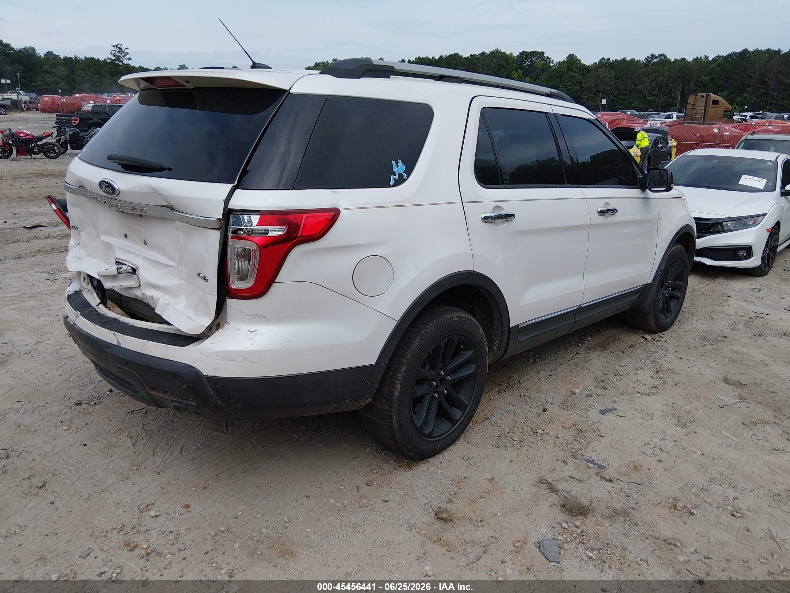 2013 Ford Explorer Xlt White vin: 1FM5K8D84DGA22784