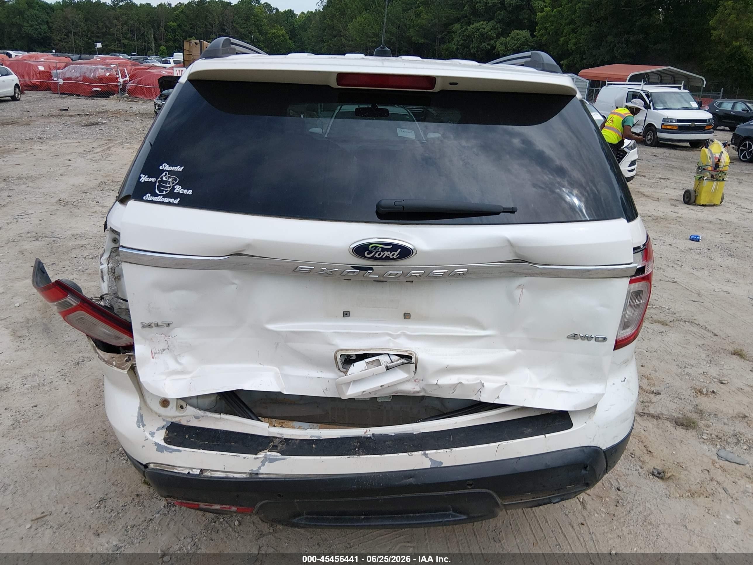 2013 Ford Explorer Xlt White vin: 1FM5K8D84DGA22784