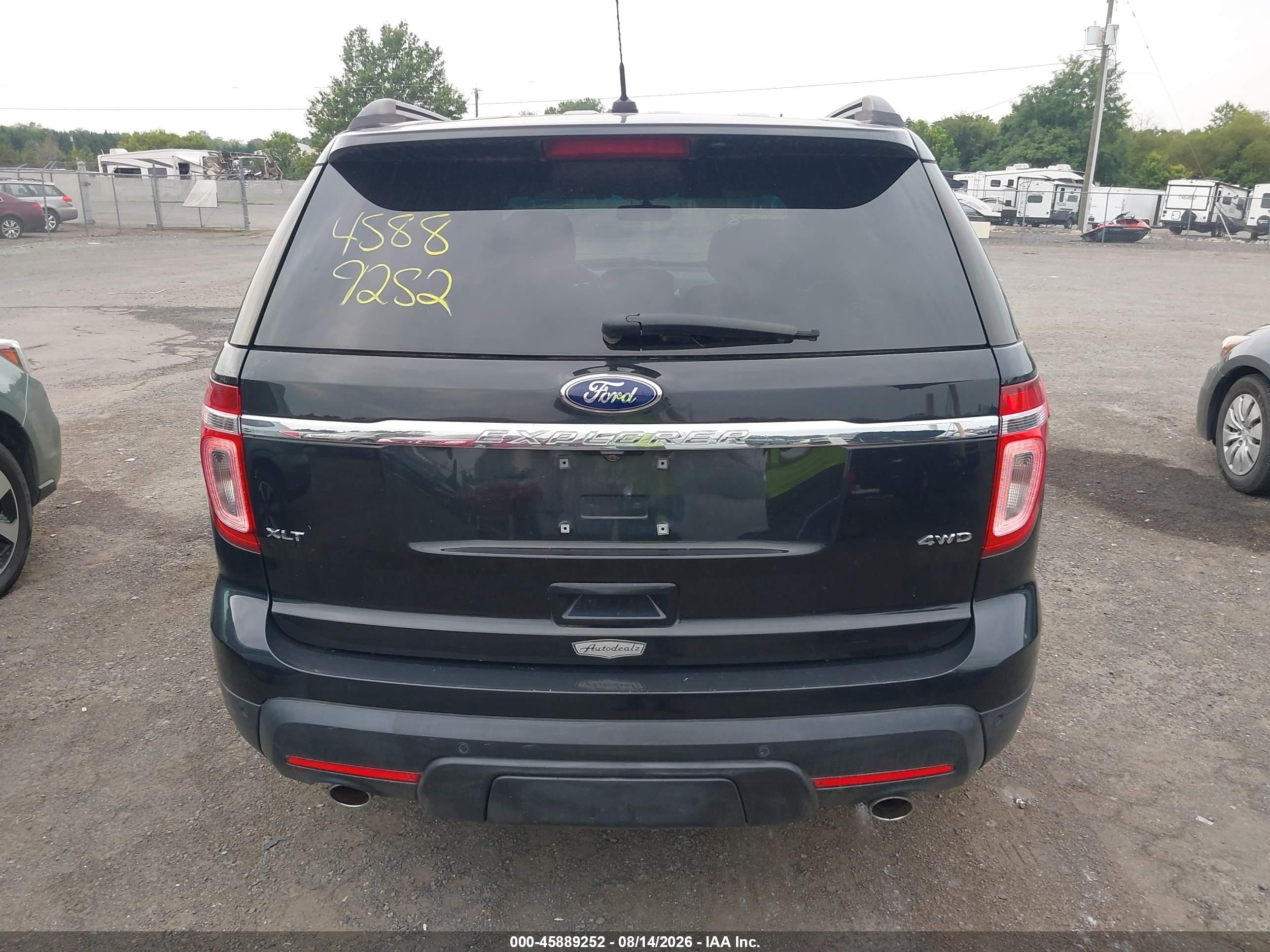 2013 Ford Explorer Xlt Black vin: 1FM5K8D84DGA82791