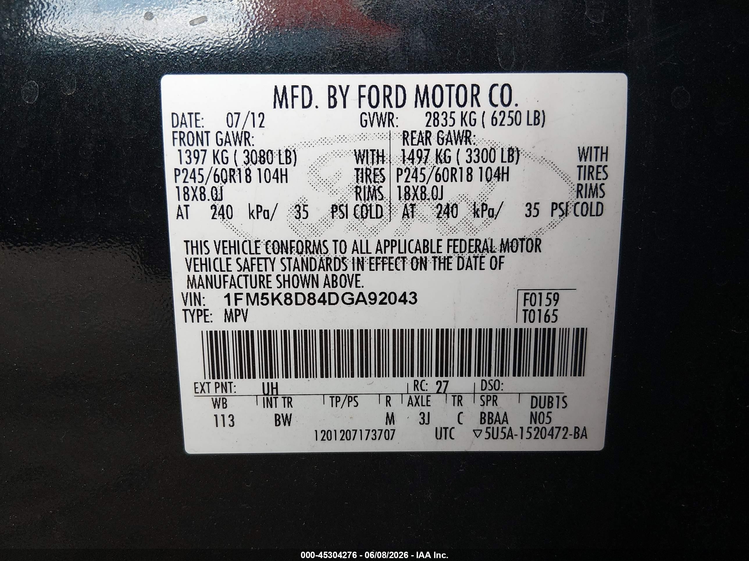 2013 Ford Explorer Xlt Black vin: 1FM5K8D84DGA92043