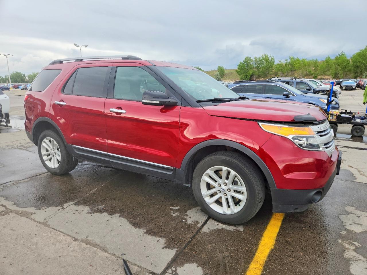 2013 Ford Explorer Xlt Red vin: 1FM5K8D84DGB62849