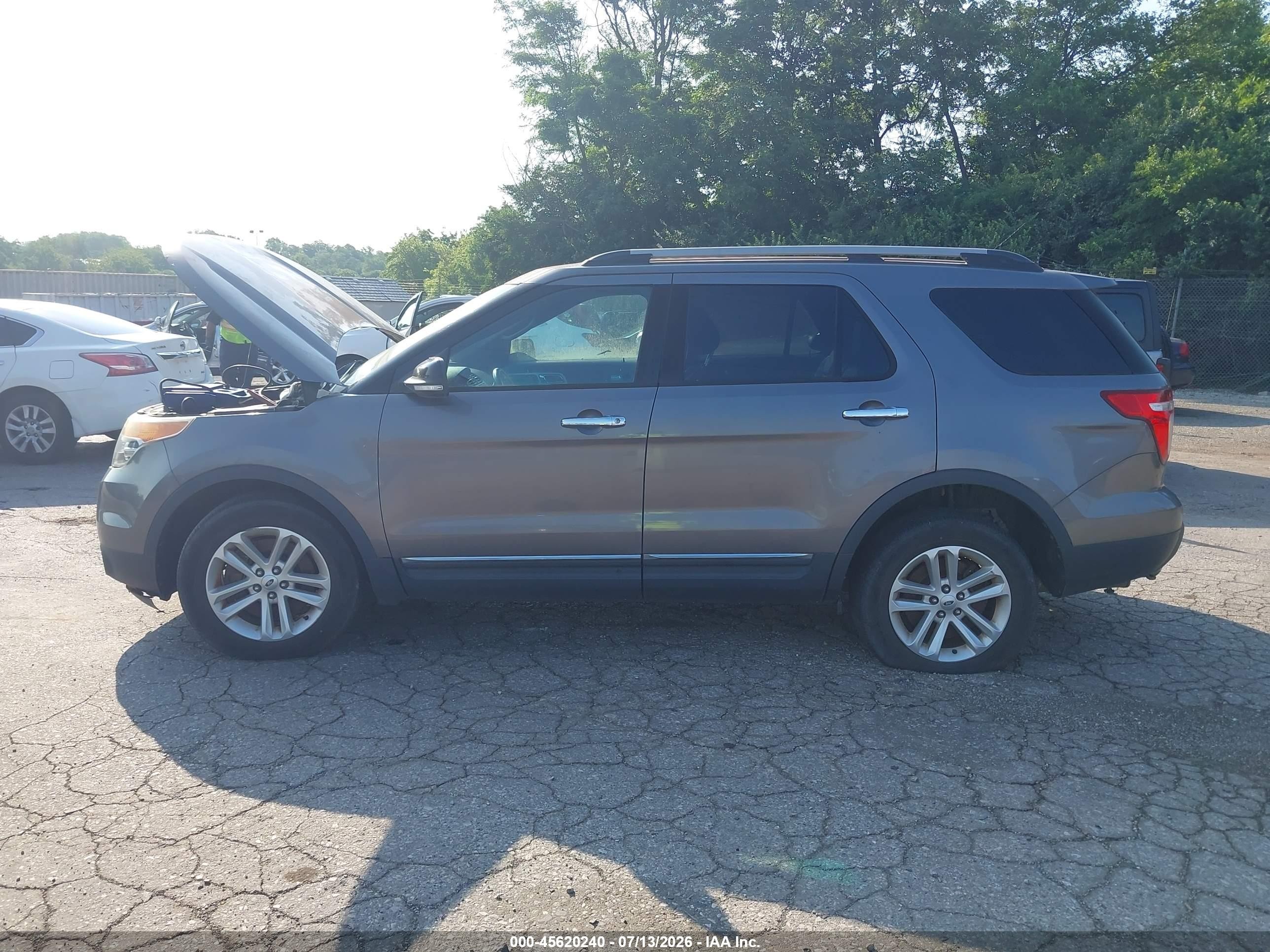 2013 Ford Explorer Xlt Gray vin: 1FM5K8D84DGB86195