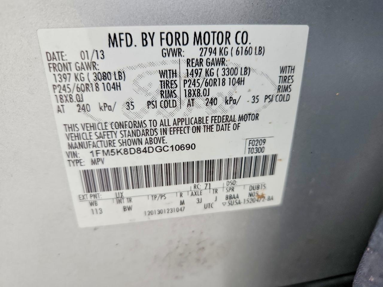 2013 Ford Explorer Xlt Silver vin: 1FM5K8D84DGC10690