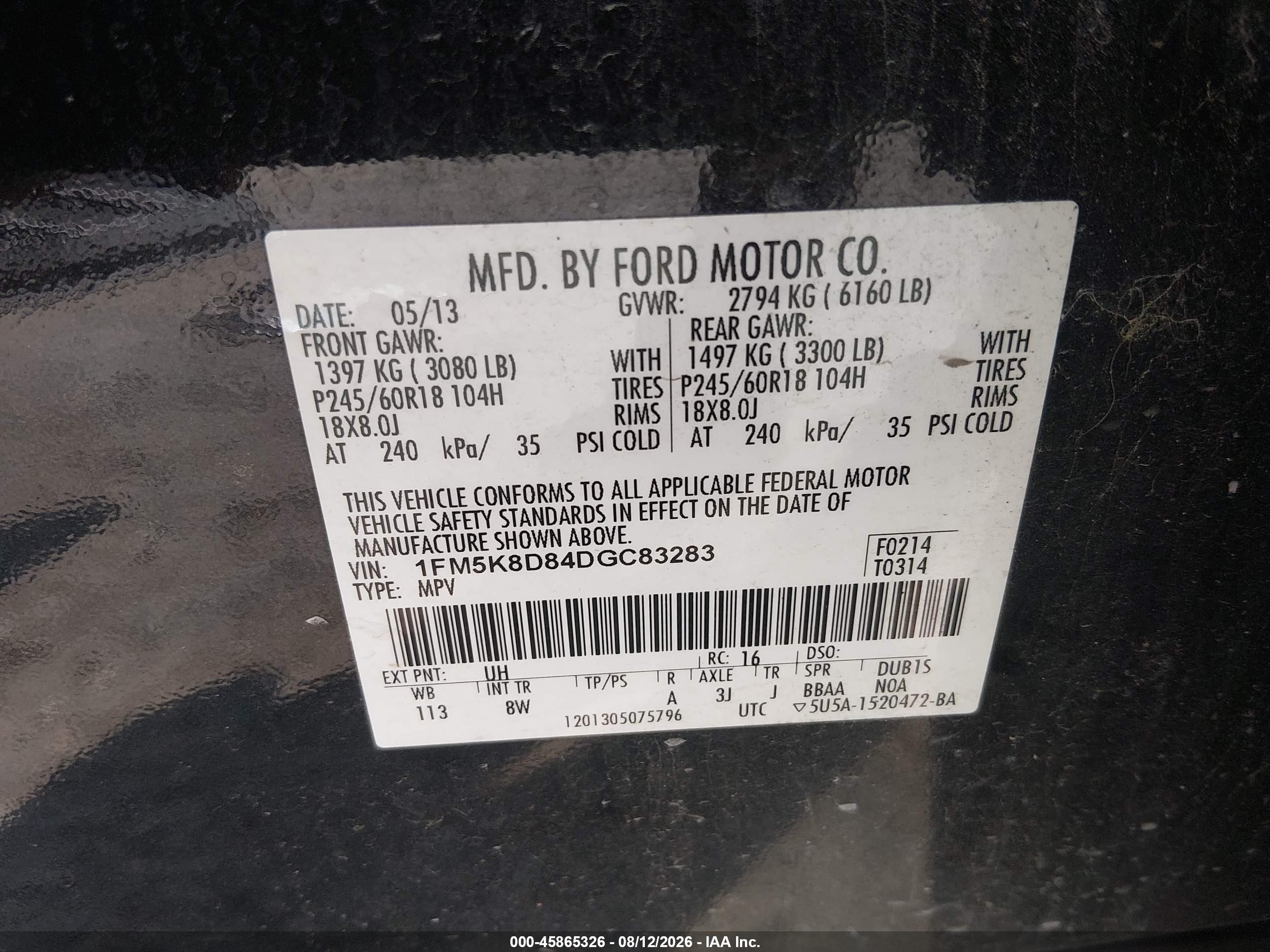 2013 Ford Explorer Xlt Black vin: 1FM5K8D84DGC83283