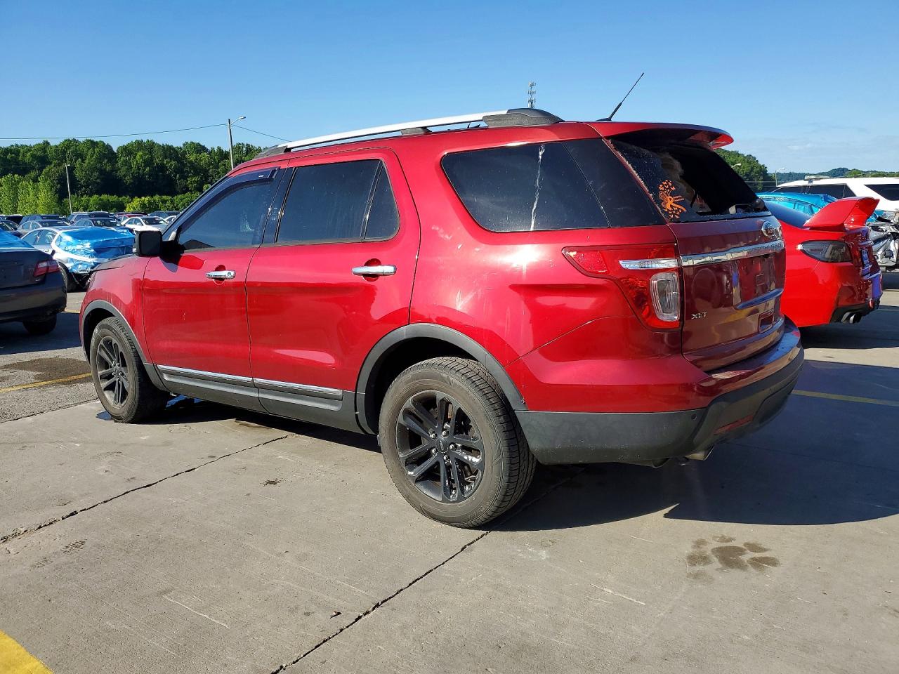 2014 Ford Explorer Xlt Red vin: 1FM5K8D84EGC45358