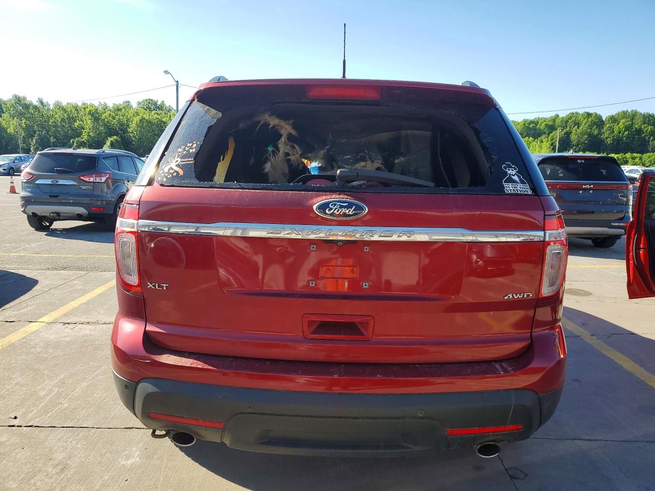 2014 Ford Explorer Xlt Red vin: 1FM5K8D84EGC45358