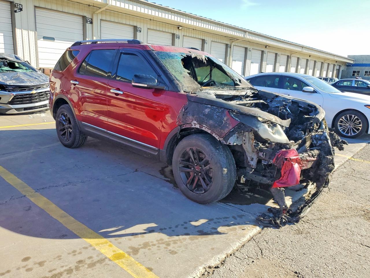 2014 Ford Explorer Xlt Red vin: 1FM5K8D84EGC45358