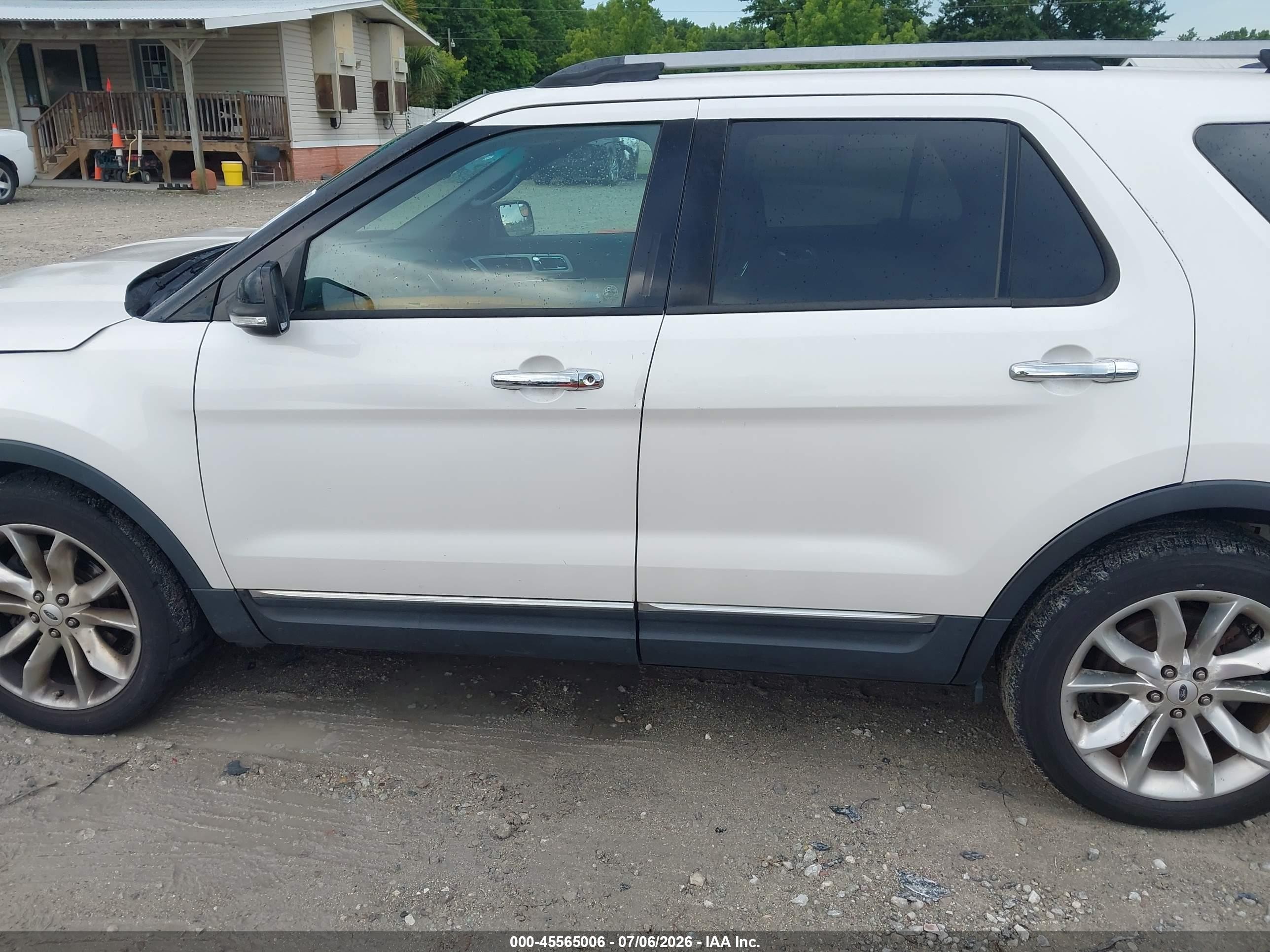 2014 Ford Explorer Xlt White vin: 1FM5K8D84EGC54206