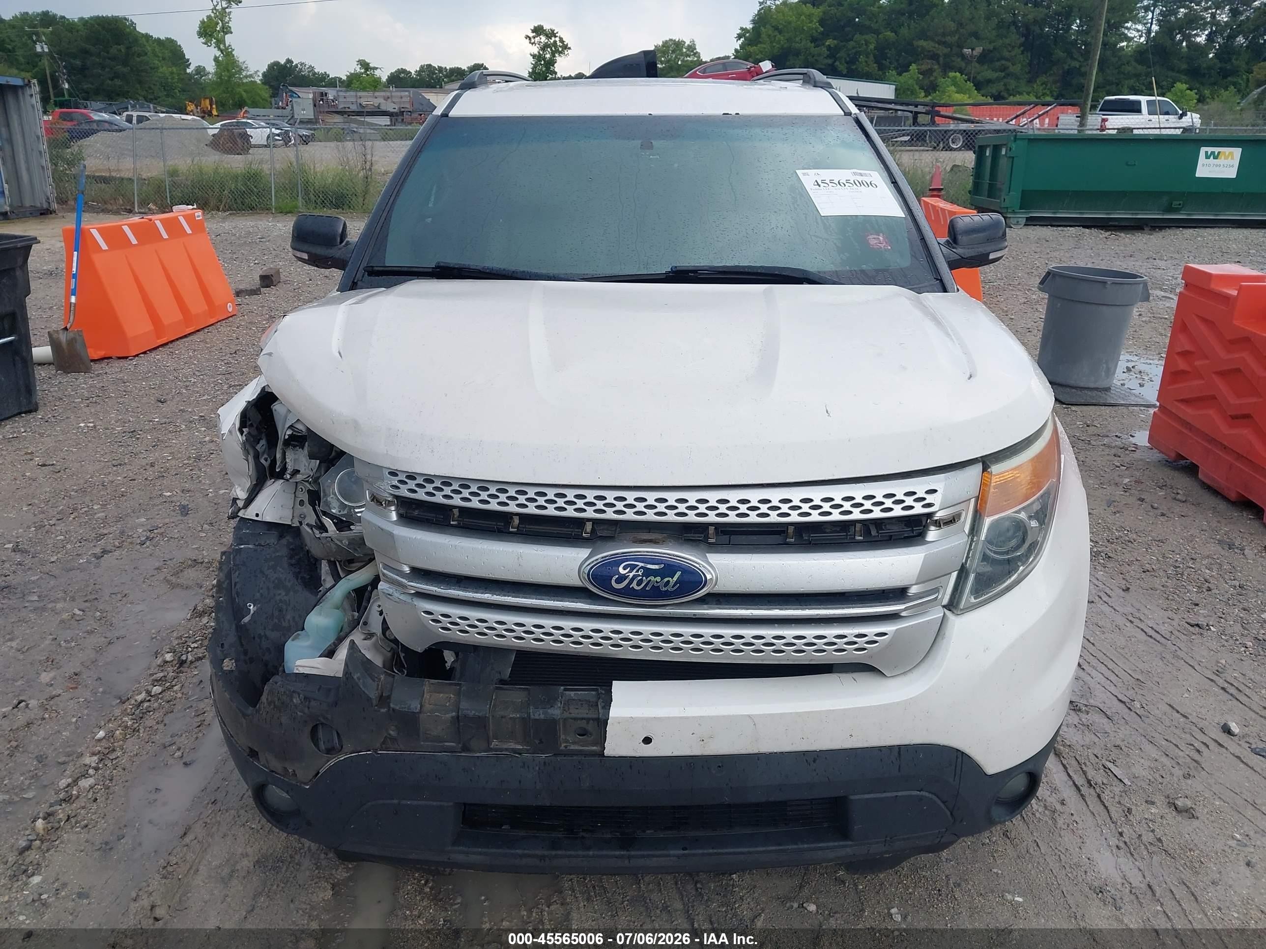 2014 Ford Explorer Xlt White vin: 1FM5K8D84EGC54206