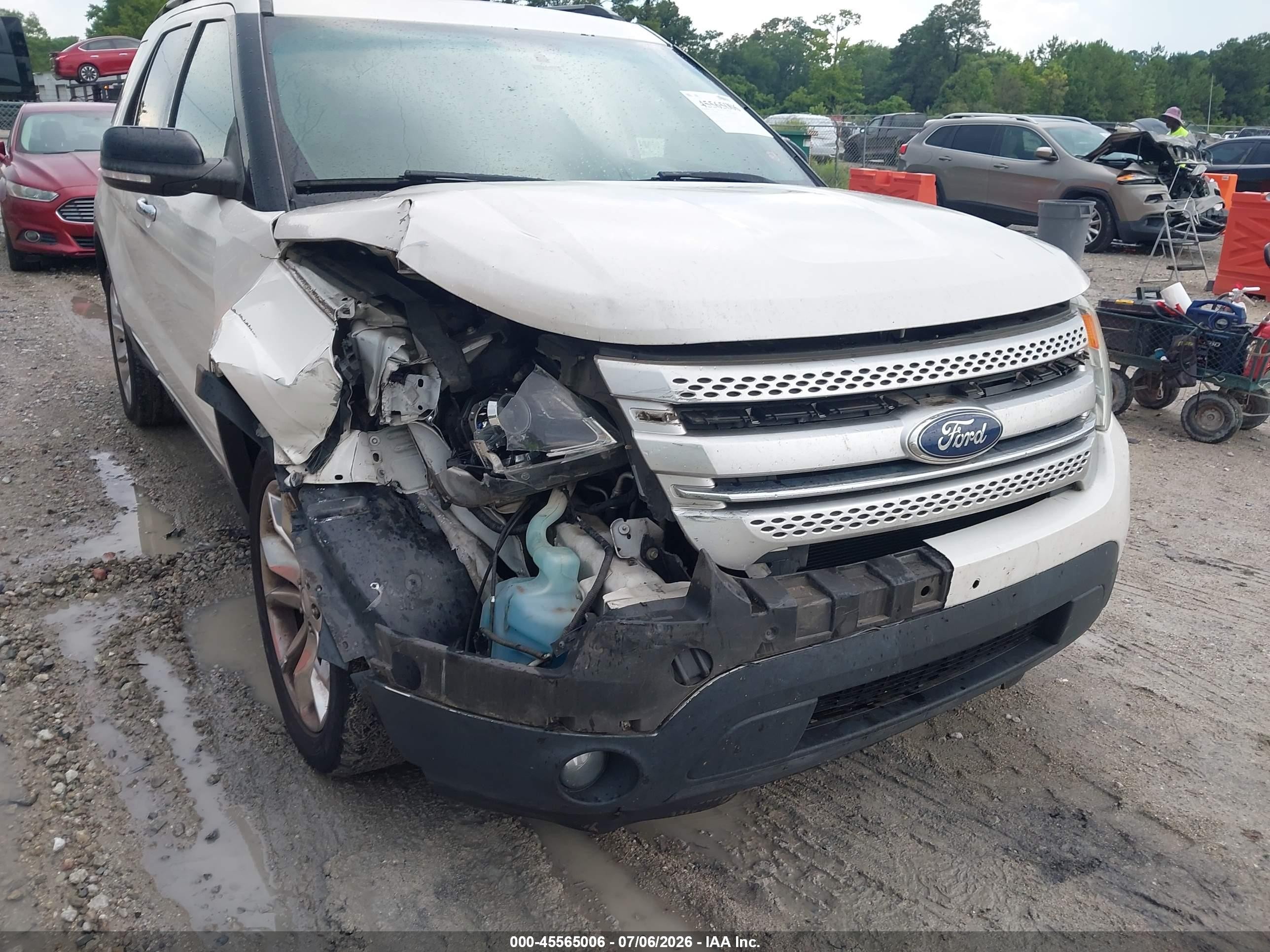 2014 Ford Explorer Xlt White vin: 1FM5K8D84EGC54206