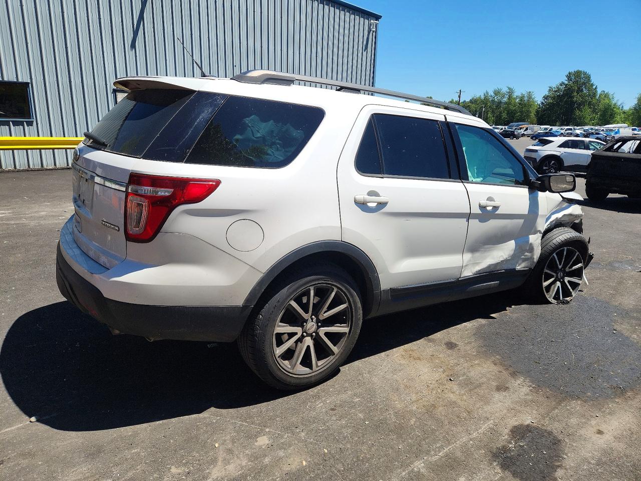 2015 Ford Explorer Xlt White vin: 1FM5K8D84FGA14221
