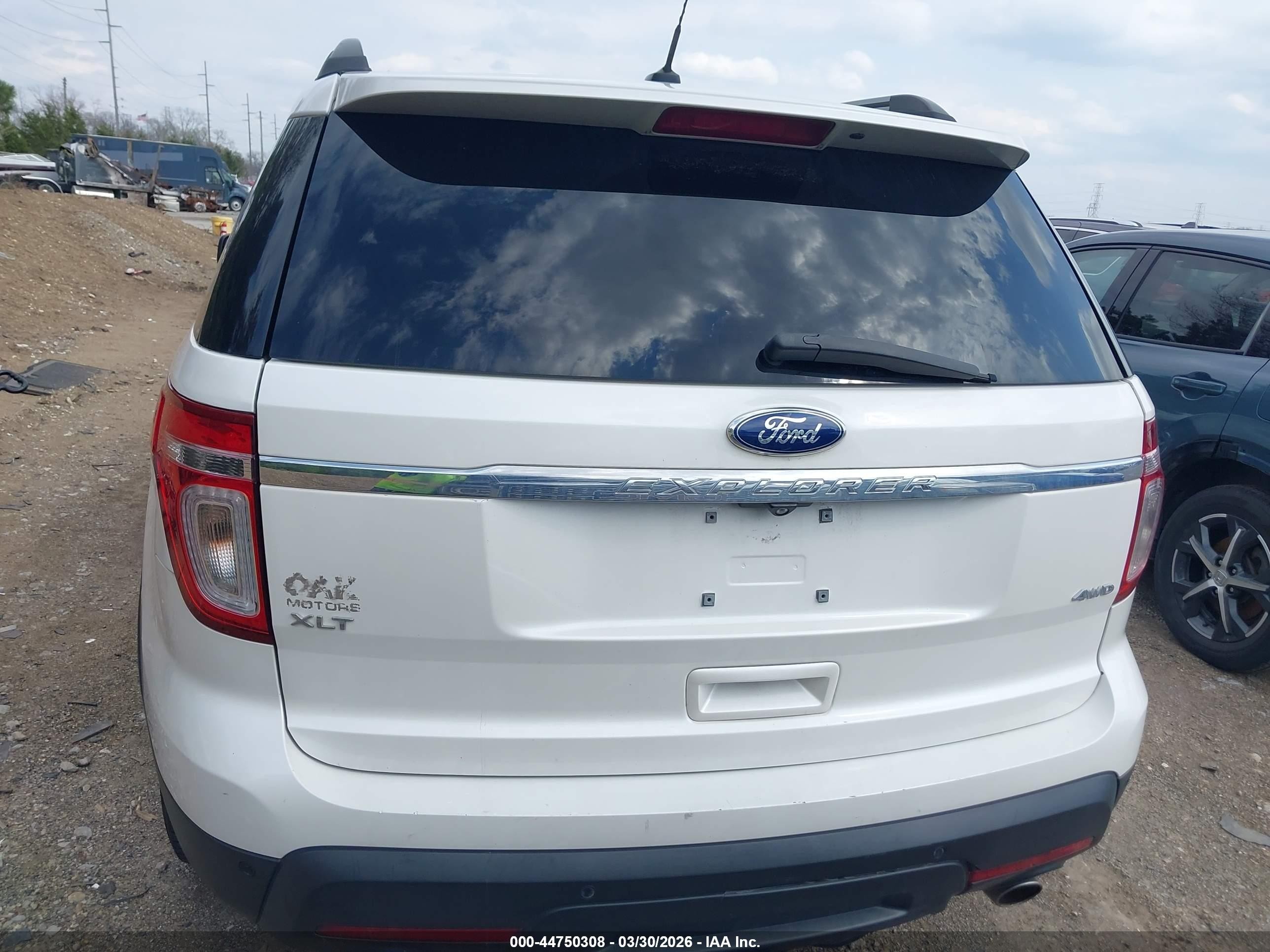 2015 Ford Explorer Xlt White vin: 1FM5K8D84FGA37711