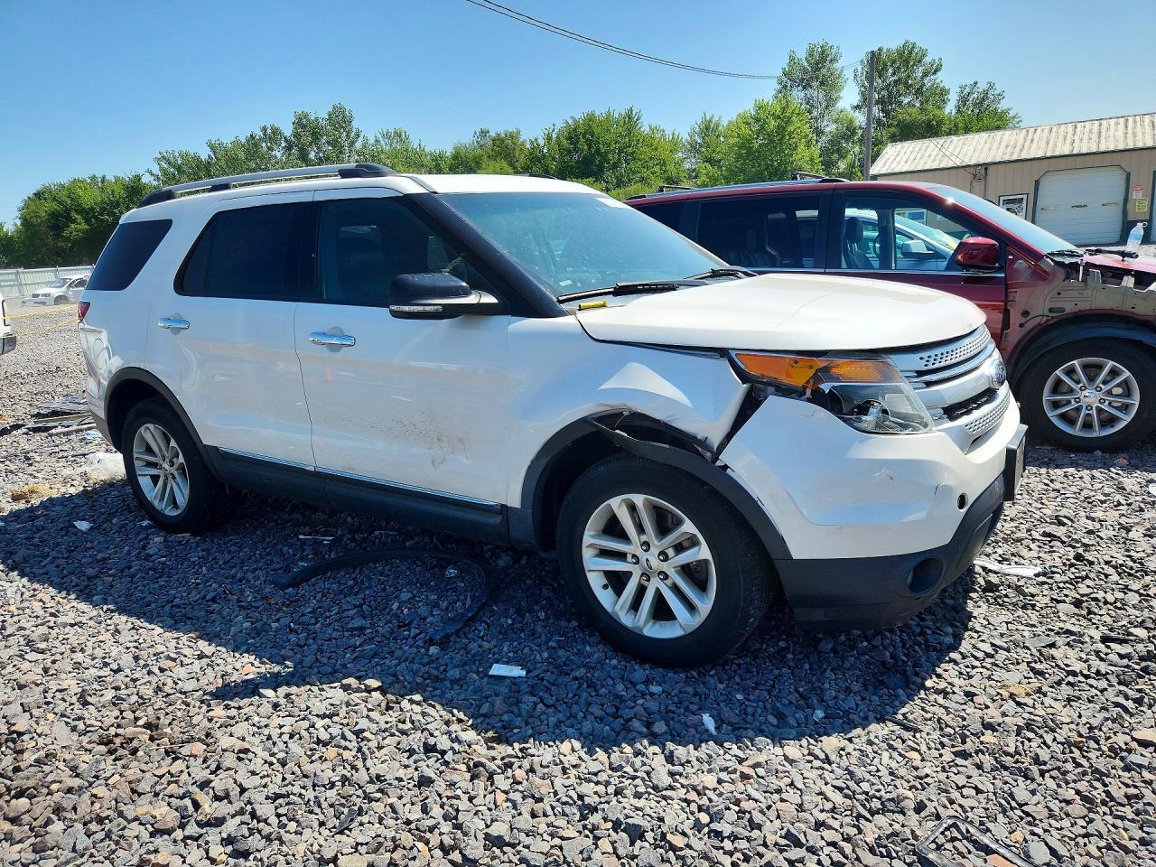 2015 Ford Explorer Xlt White vin: 1FM5K8D84FGC59388